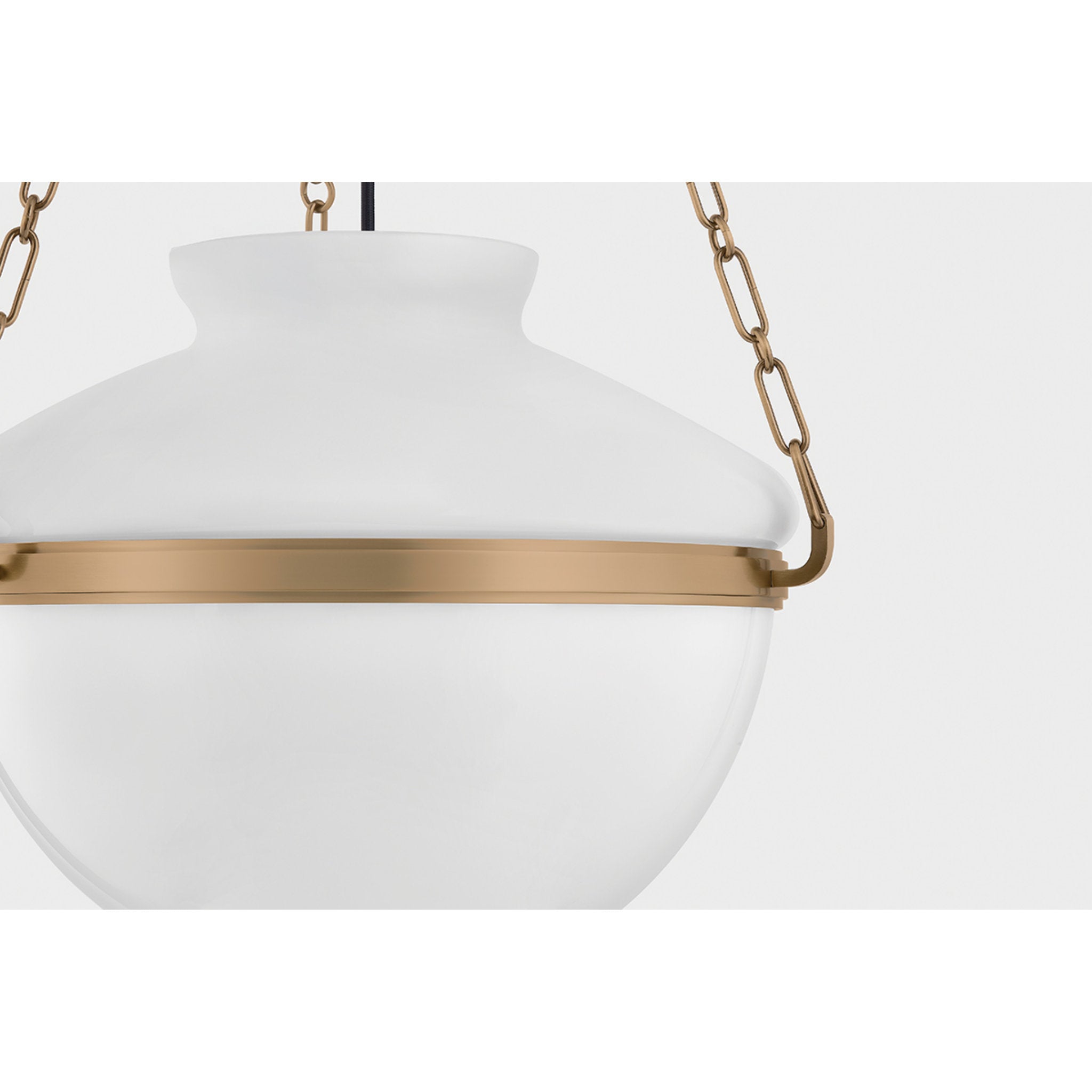 Paradigm 1-Light Pendant in Patina Brass by Lauren Liess 19W x 14.5H
