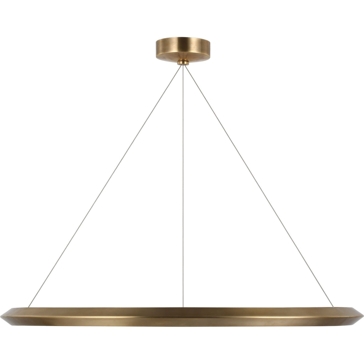 Peter Bristol Encircle 38" Ring Chandelier in Natural Brass W38"