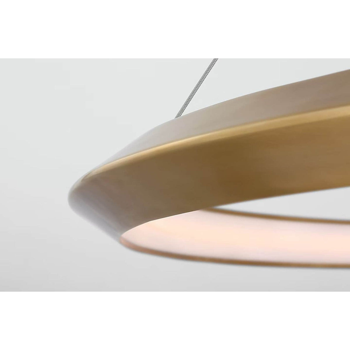 Peter Bristol Encircle 38" Ring Chandelier in Natural Brass W38"