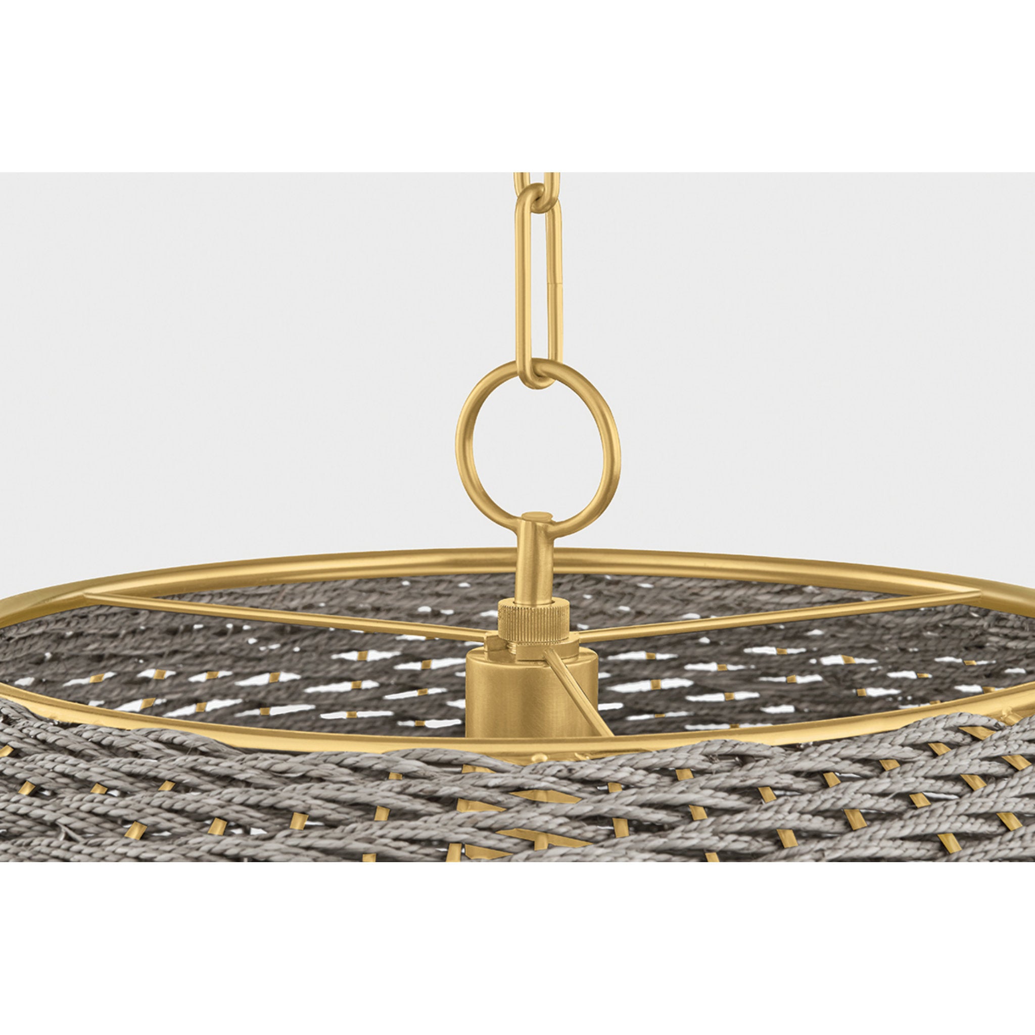 Penarth 1-Light Pendant in Aged Brass 24W x 16.5H