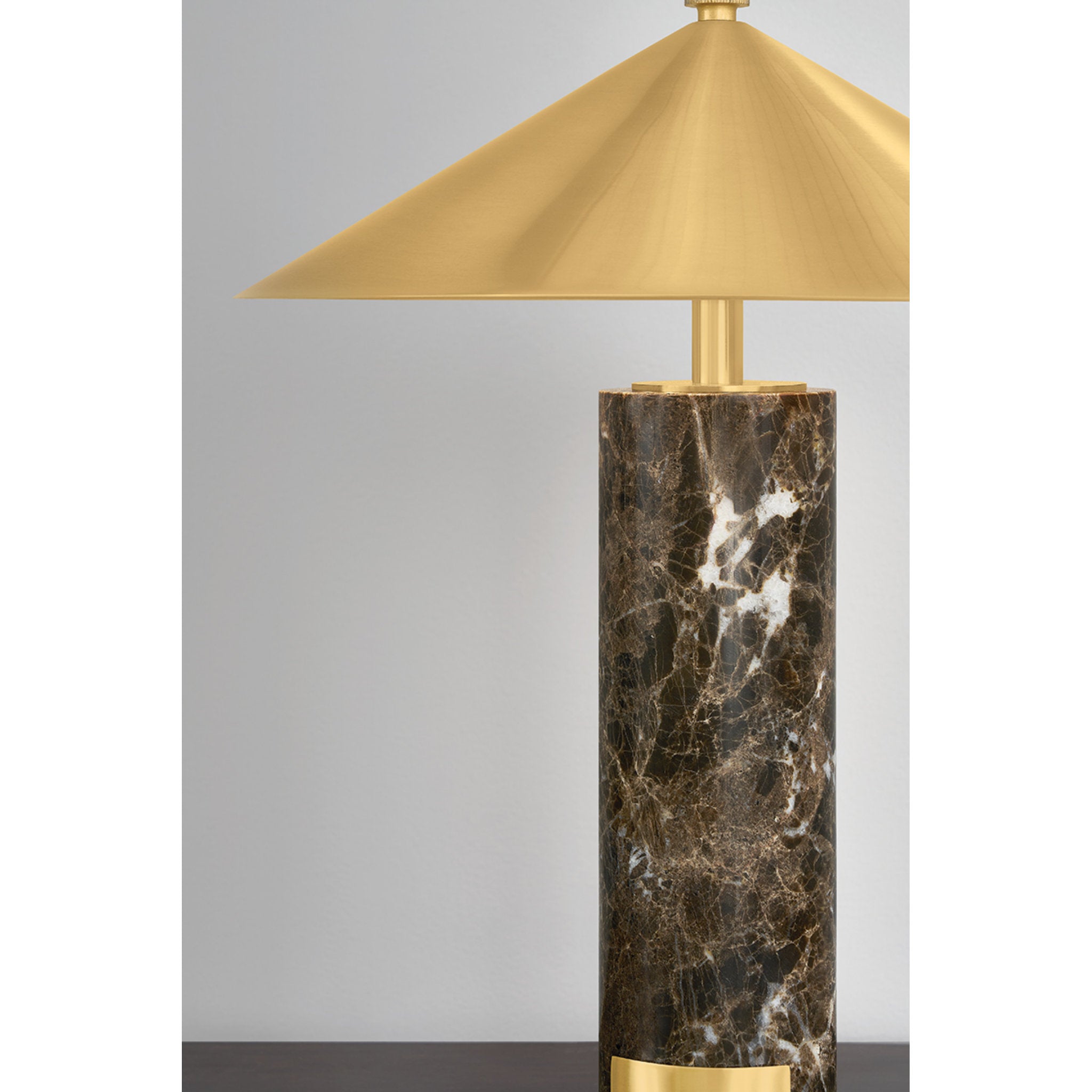 Permont 1-Light Rechargeable Table Lamp in Aged Brass 11.75W x 15H