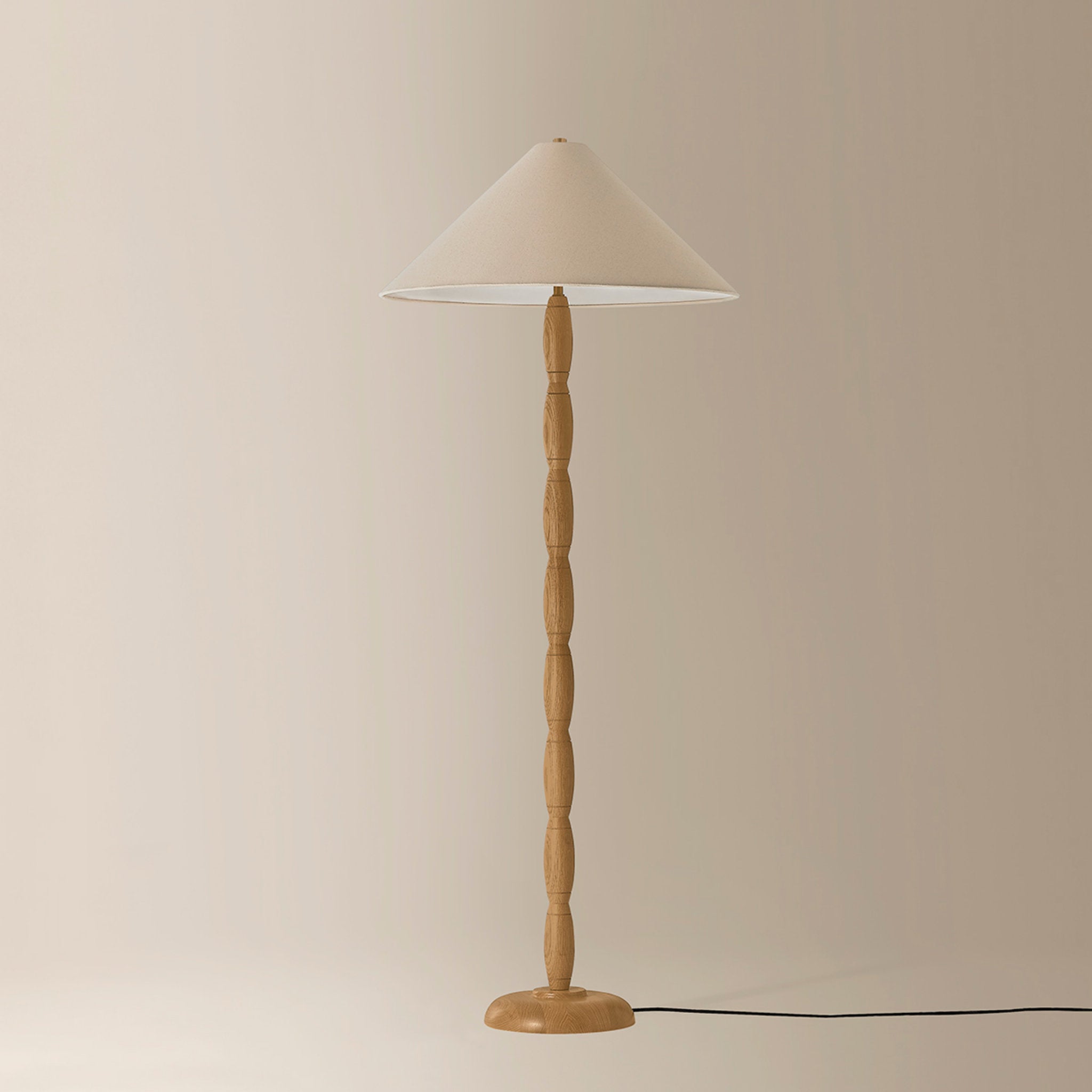 Parrish 1-Light Floor Lamp in Patina Brass 26W x 63.75H