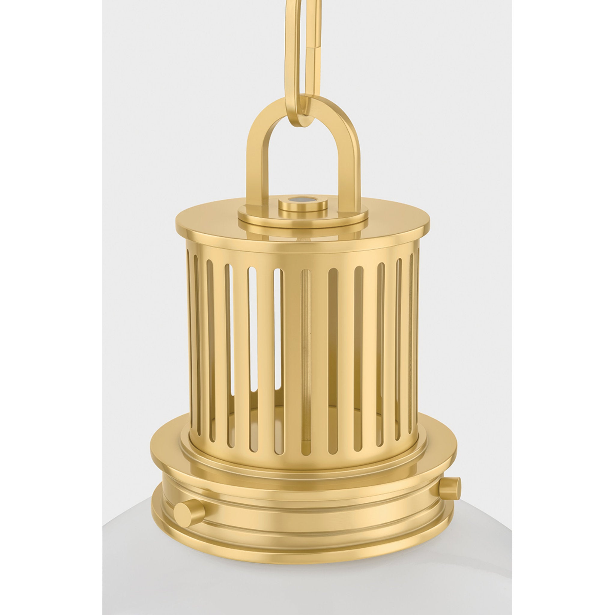 Pinesbridge 1-Light Pendant in Aged Brass 10.5W x 10.5H