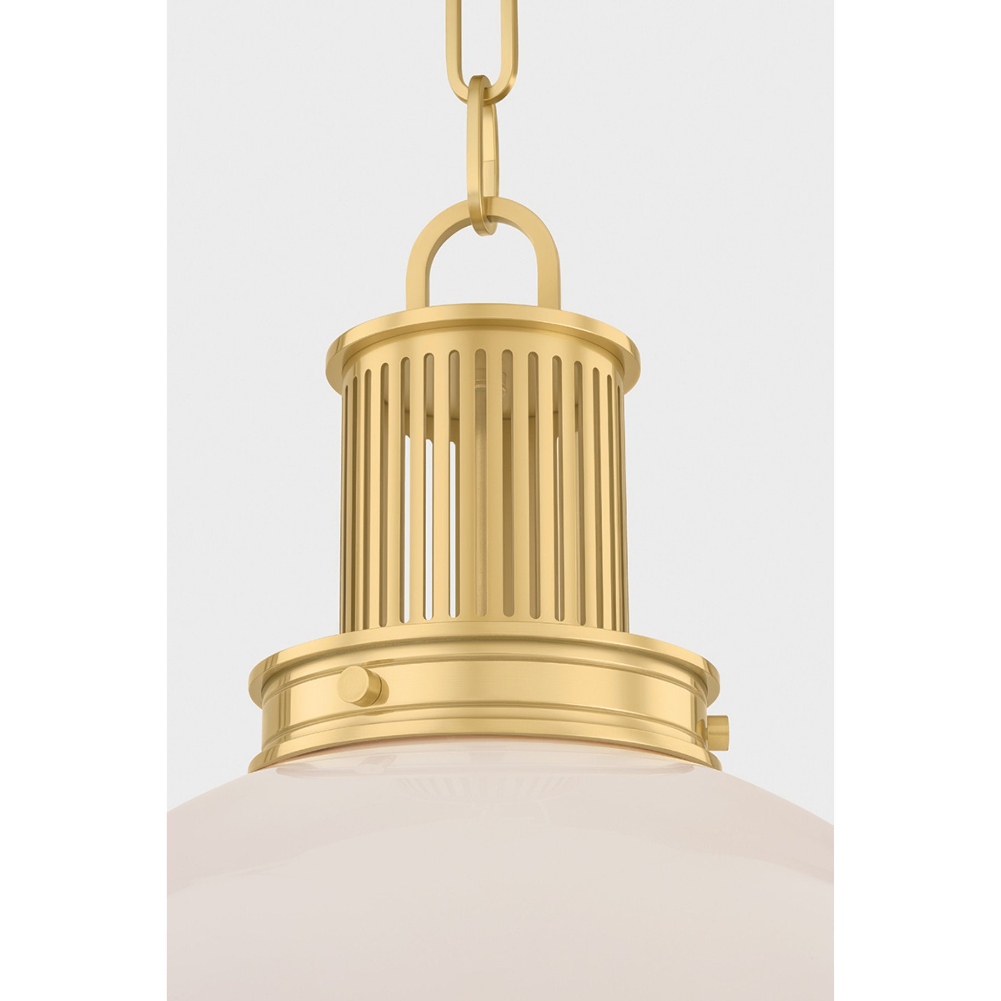 Pinesbridge 1-Light Pendant in Aged Brass 14.5W x 13.75H