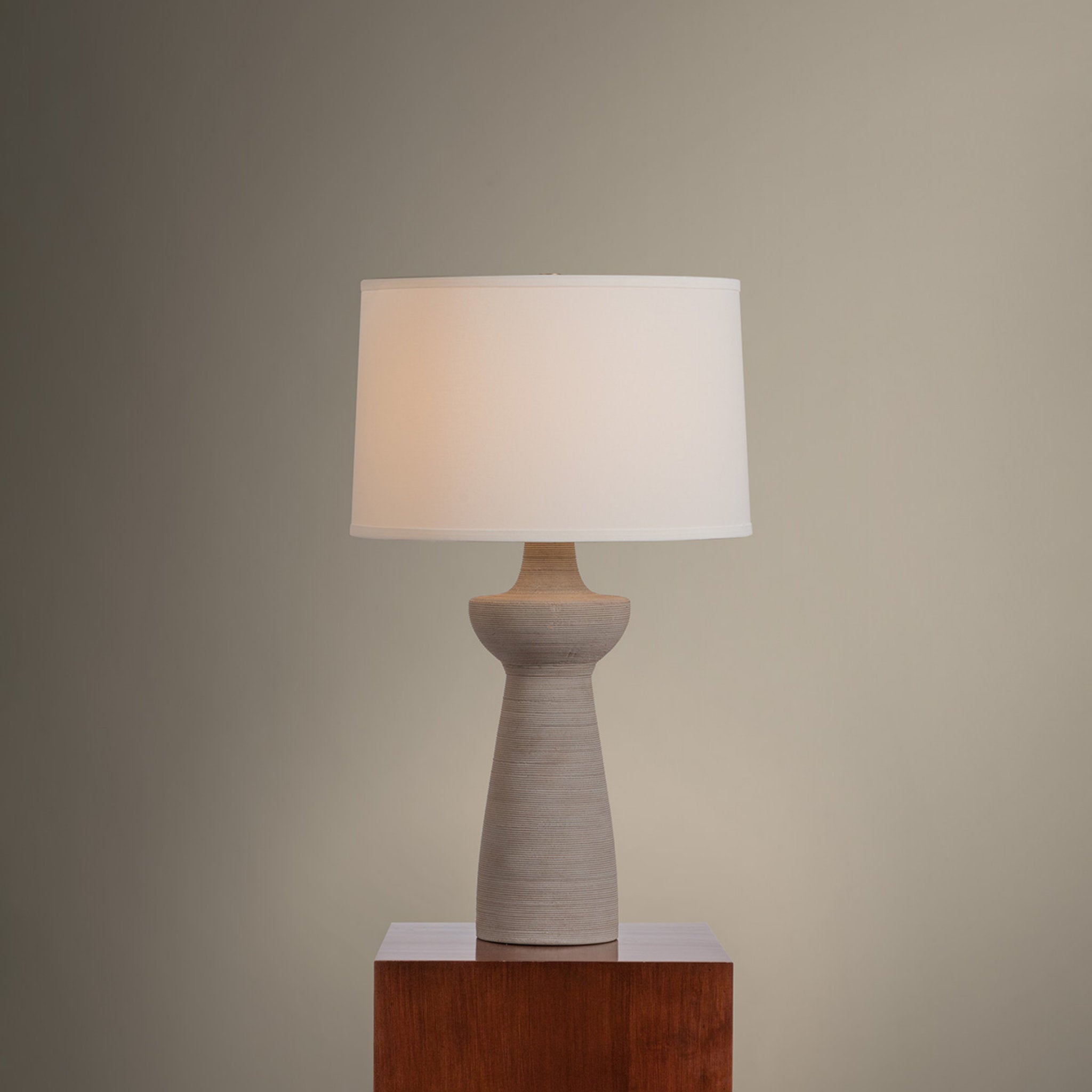 Osgood 1-Light Table Lamp in Patina Brass 17W x 29H