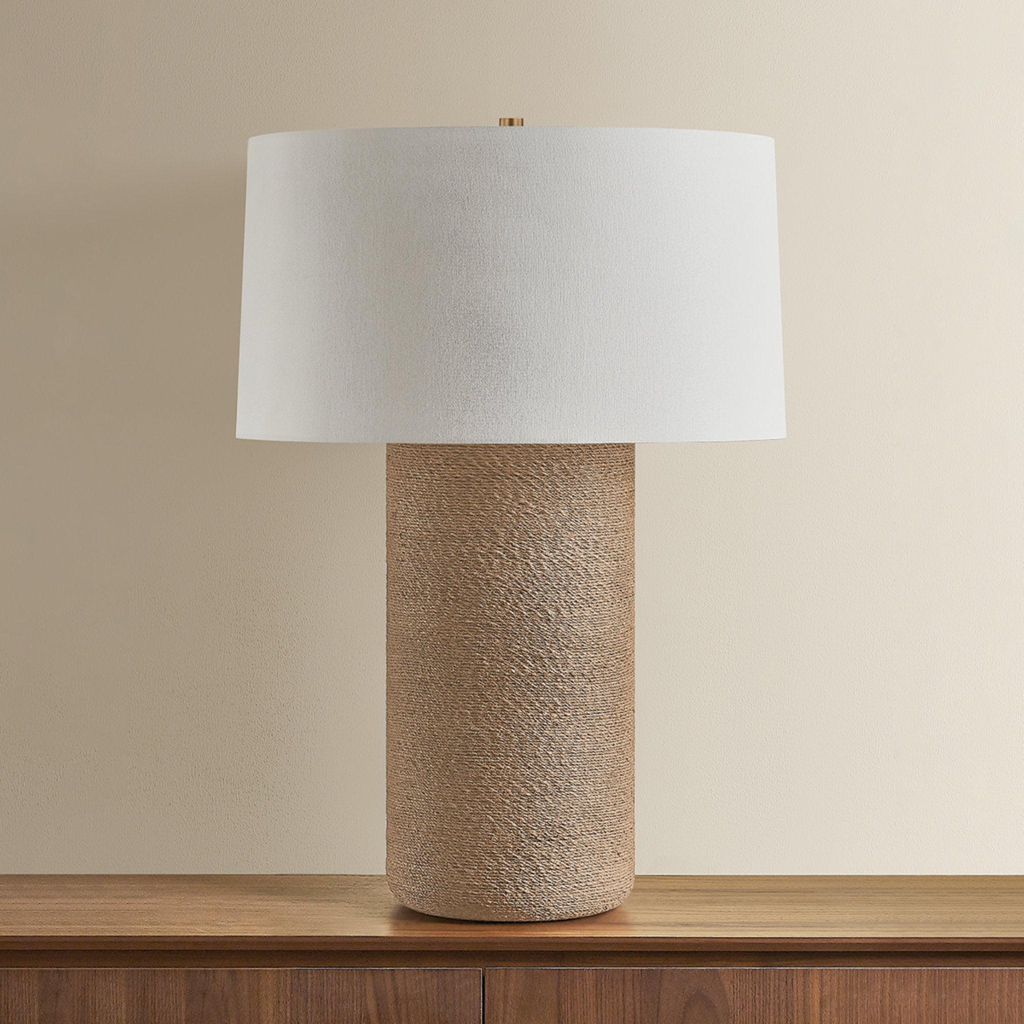 Roan 1-Light Table Lamp in Patina Brass 22W x 31H