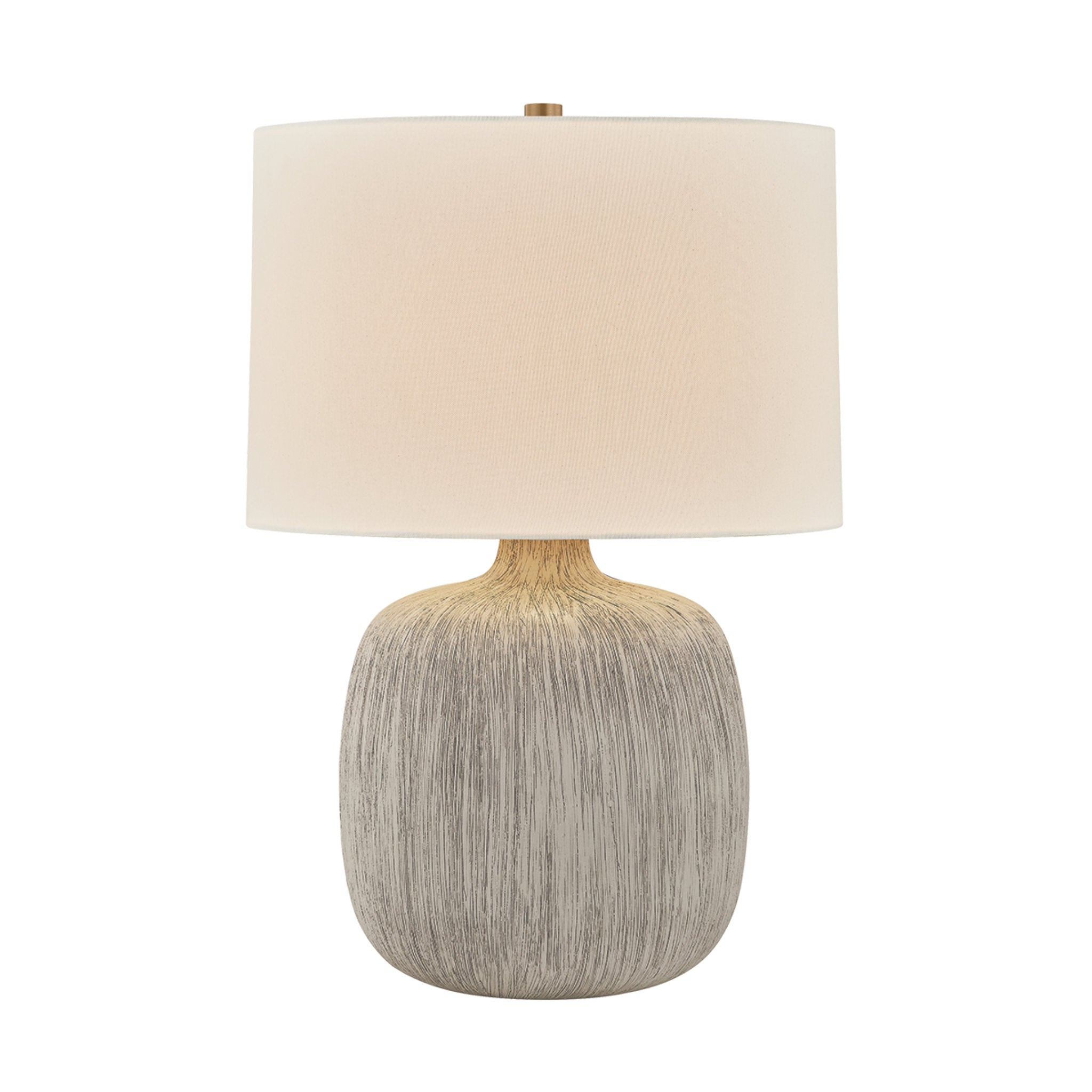 Keagan 1-Light Table Lamp in Patina Brass 16.75W x 24H