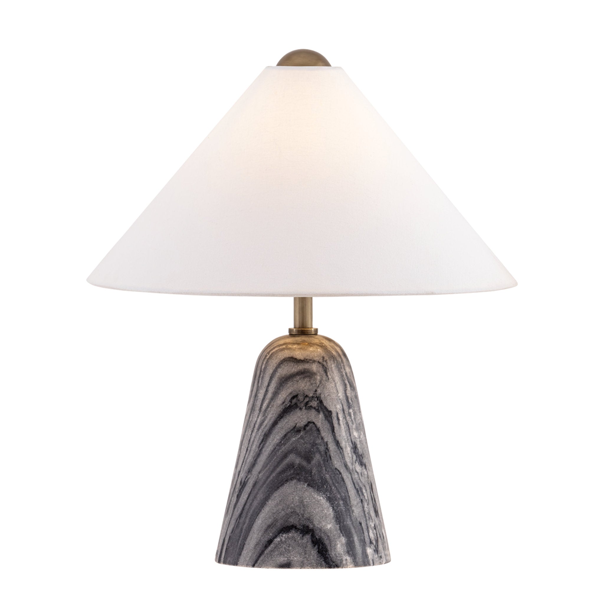 Millbrae 1-Light Table Lamp in Patina Brass 17W x 19.25H