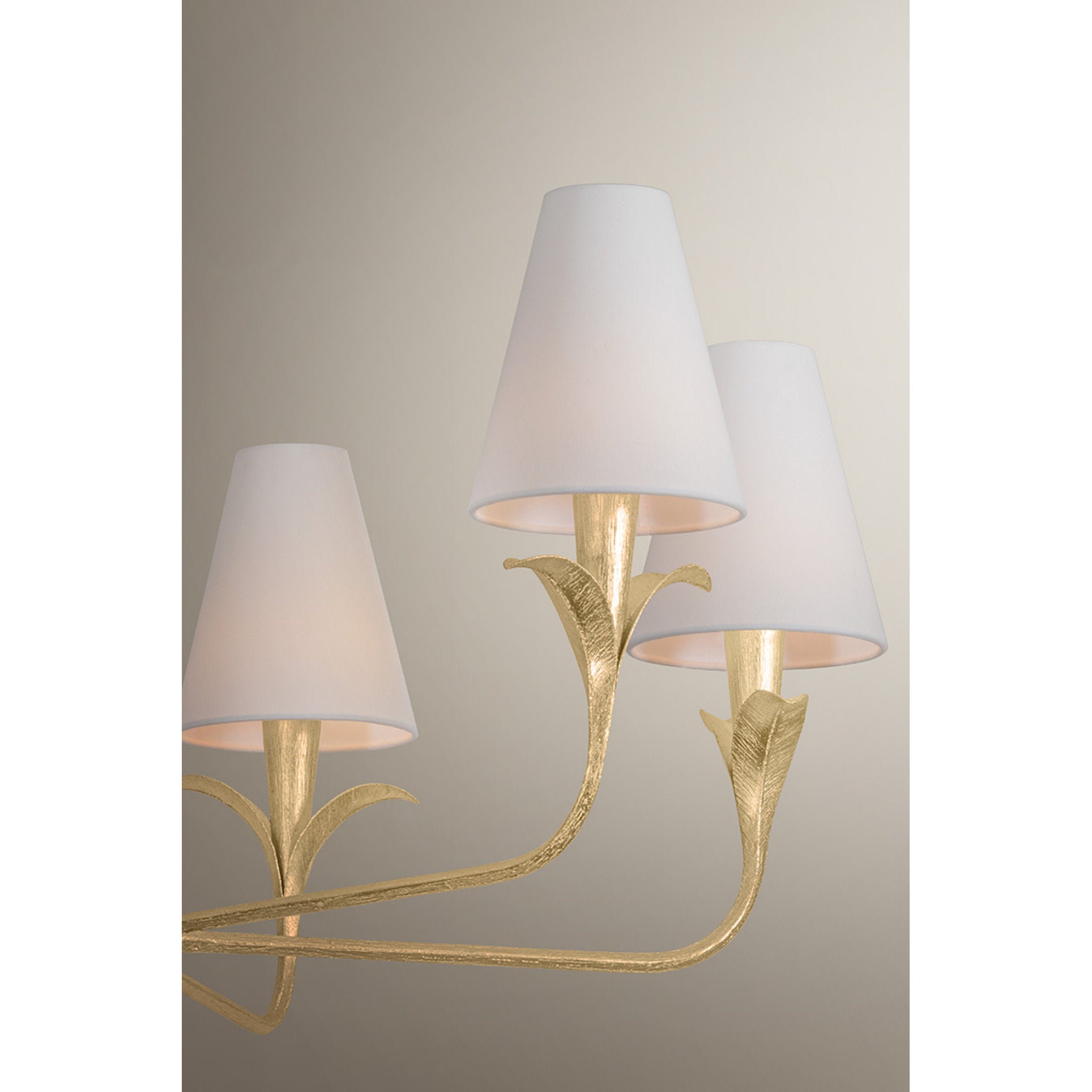 Quill 6-Light Chandelier in Gilded Ivory 40W x 20.25H