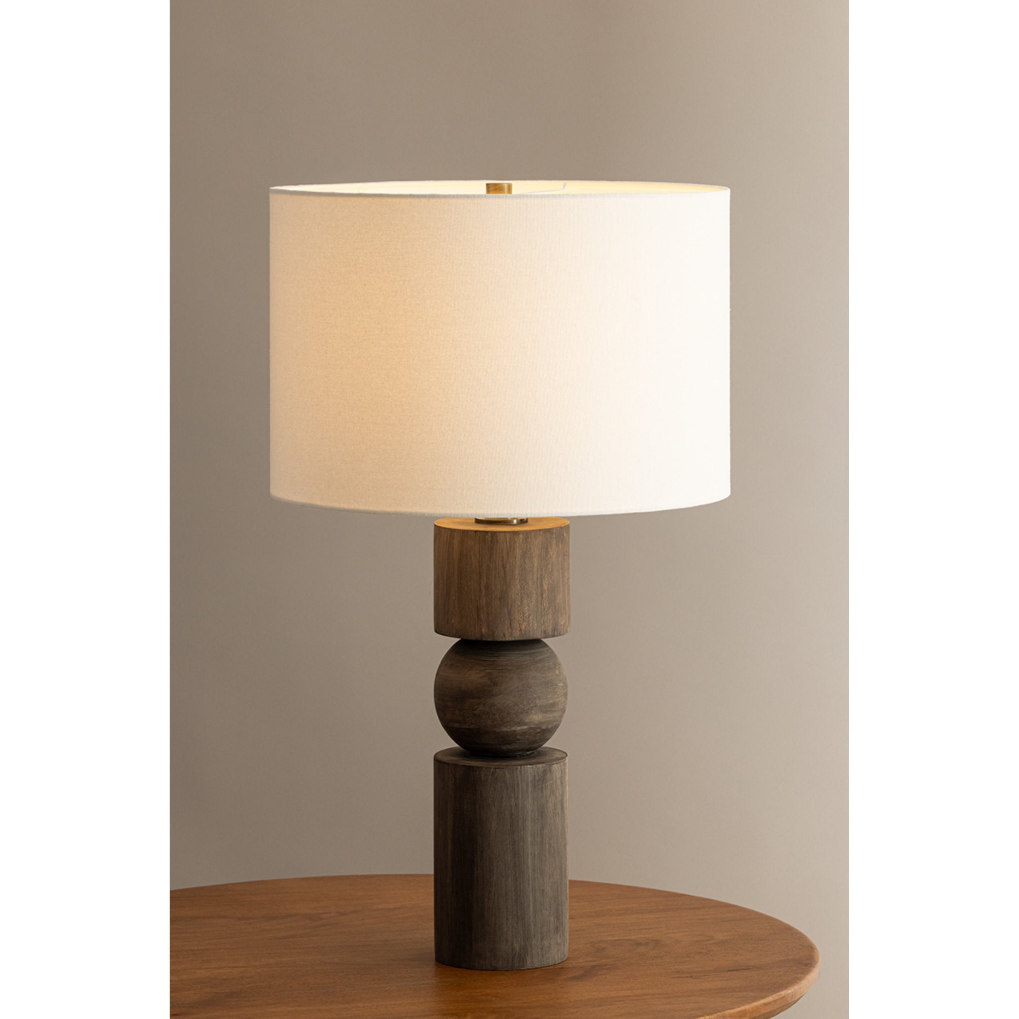 Ralston 1-Light Table Lamp in Patina Brass 17.5W x 28.25H