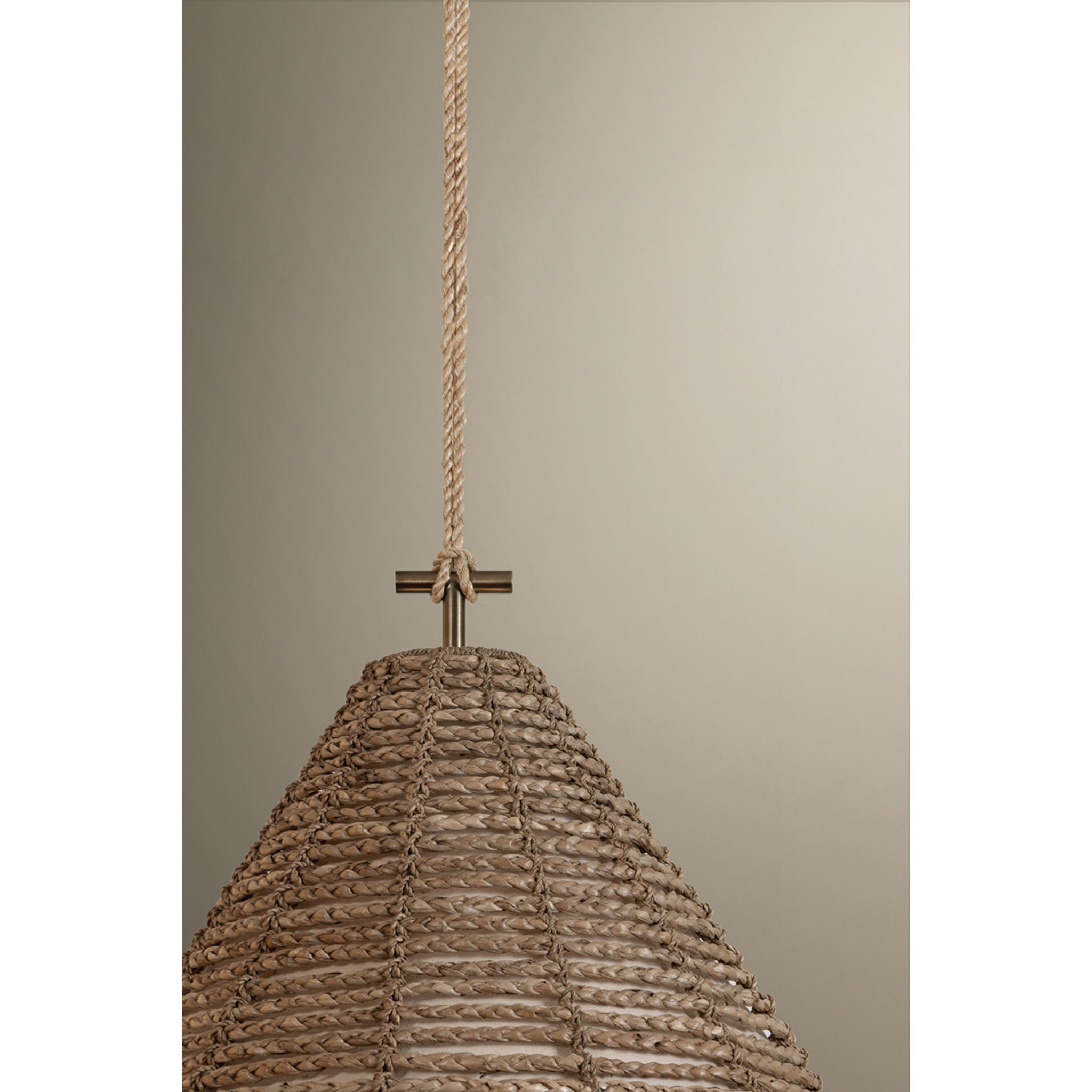 Redwood 1-Light Pendant in Patina Brass 30W x 22.25H