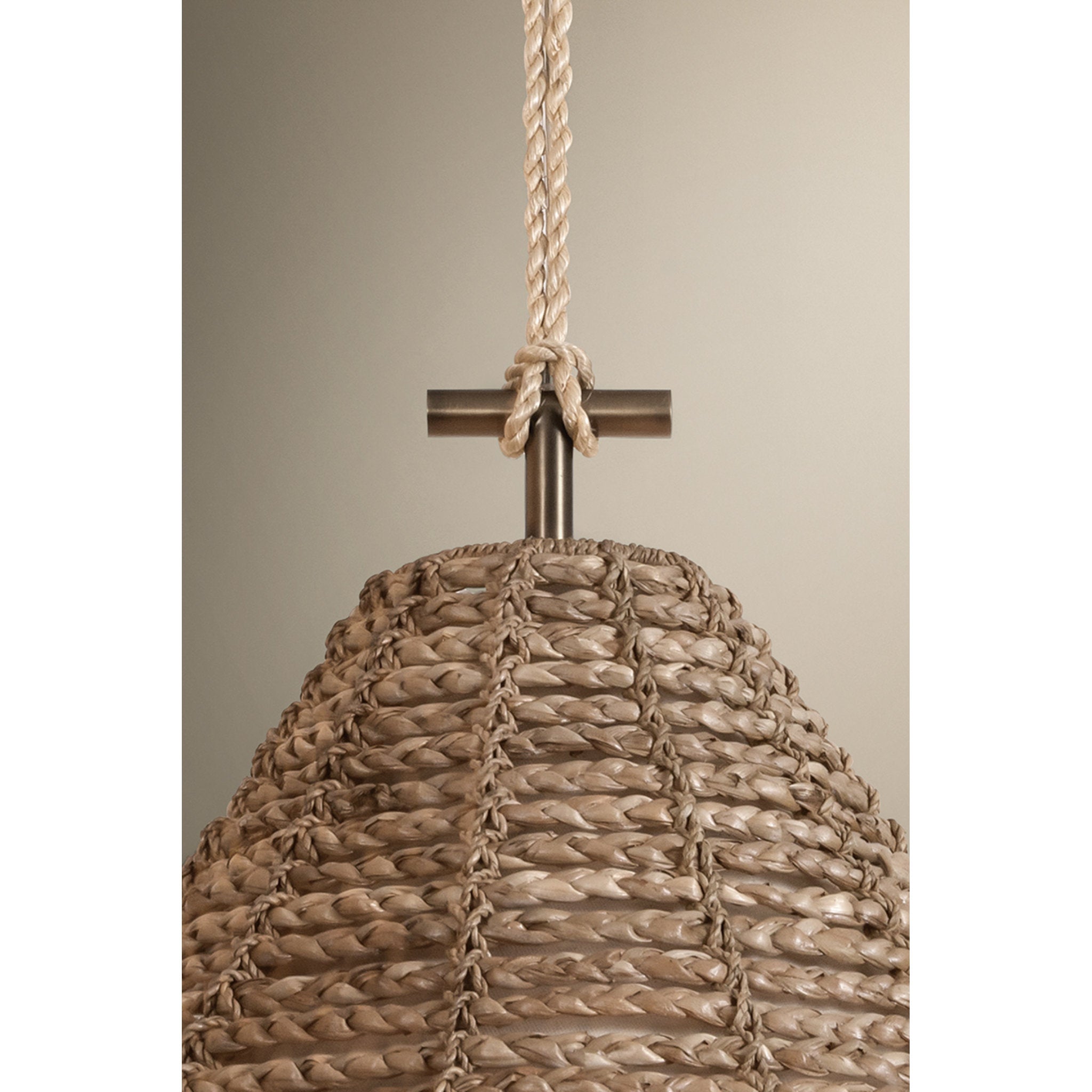 Redwood 1-Light Pendant in Patina Brass 30W x 22.25H