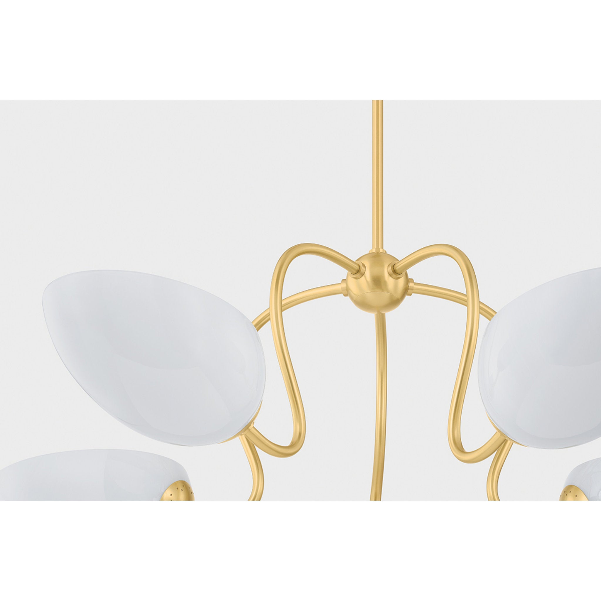 Reva 5-Light Chandelier in Aged Brass 34W x 13H