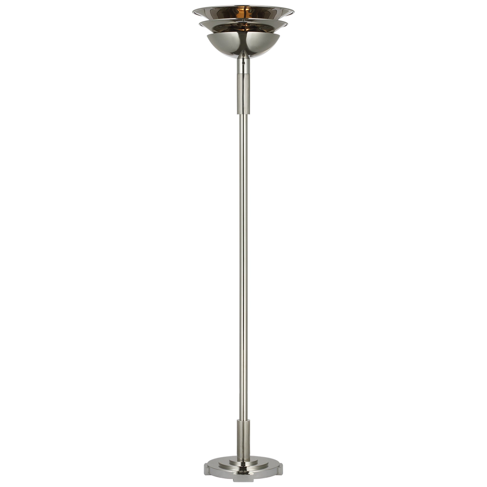Ralph Lauren Langton 70" Torchiere Floor Lamp in Polished Nickel W15.25" x H69.75"