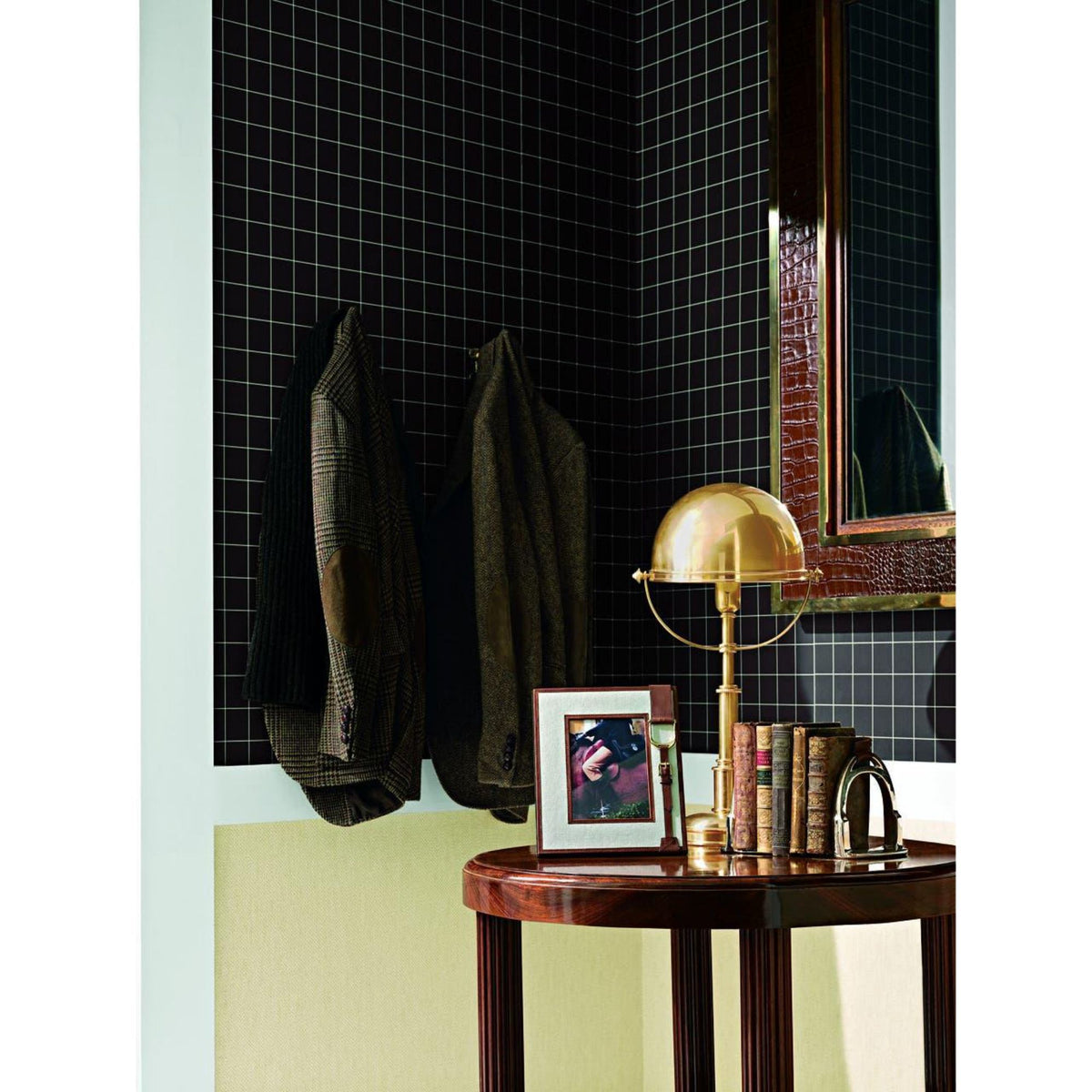 Ralph Lauren Carthage Table Lamp in Natural Brass W12.25" x H23" - 30"