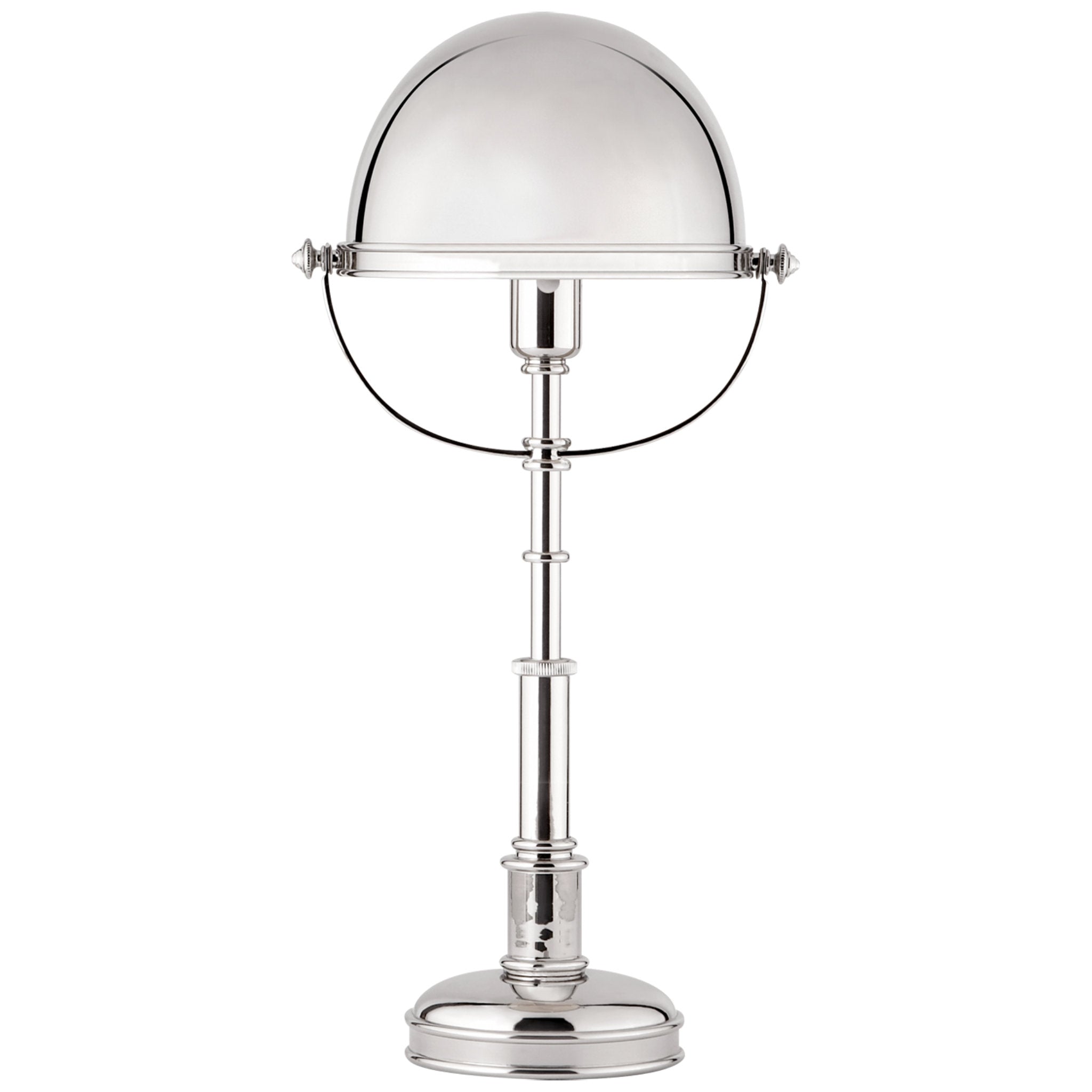 Ralph Lauren Carthage Table Lamp in Polished Nickel W12.25" x H23" - 30"