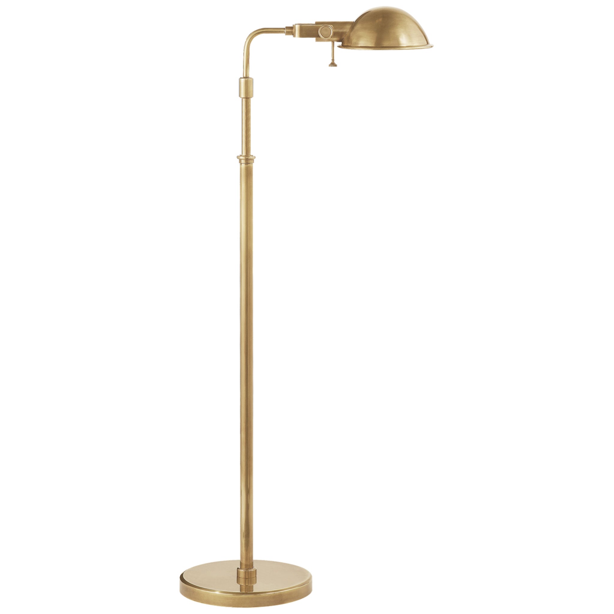Ralph Lauren Fairfield Pharmacy Floor Lamp in Natural Brass W10" x H41" - 56"