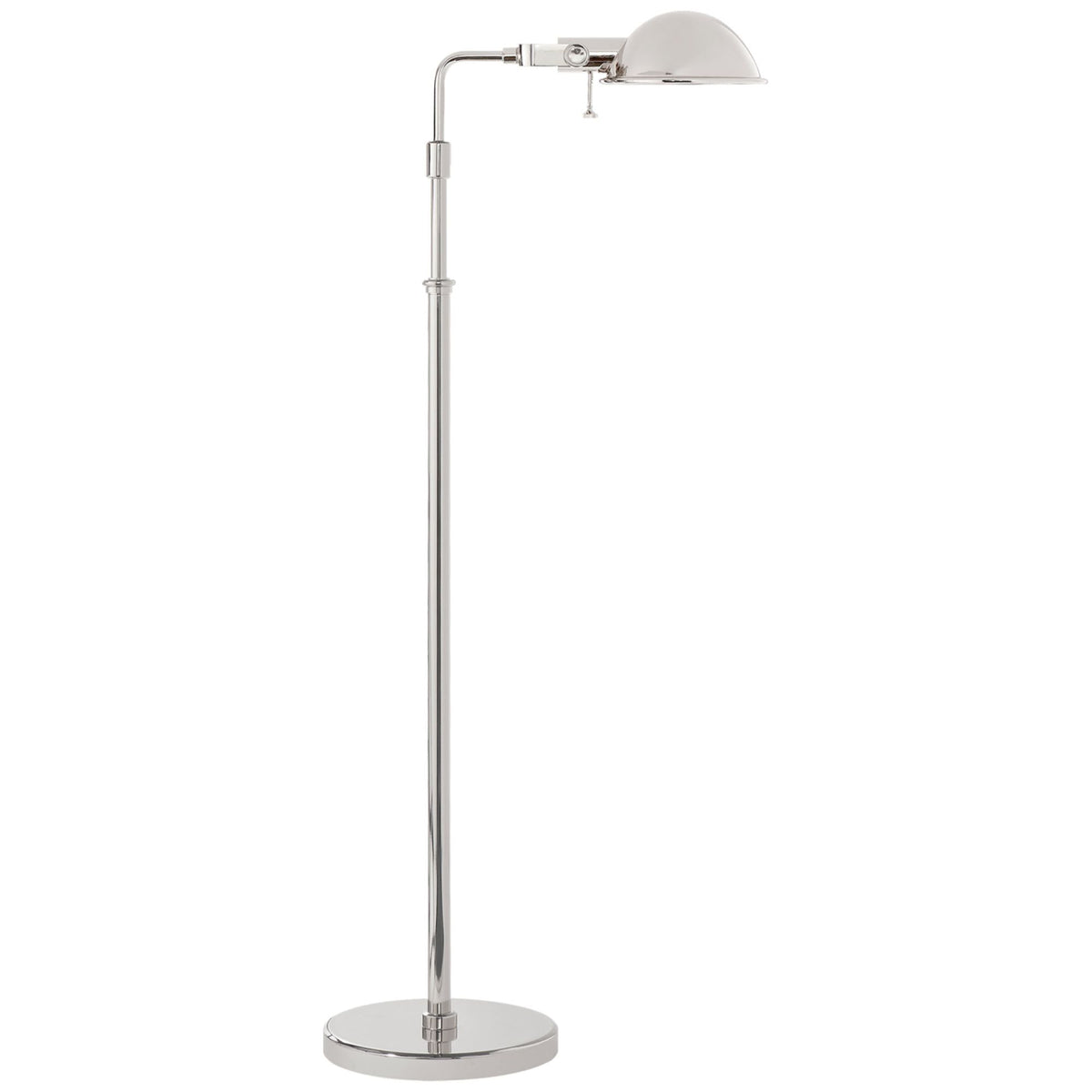 Ralph Lauren Fairfield Pharmacy Floor Lamp in Polished Nickel W10" x H41" - 56" x E15"