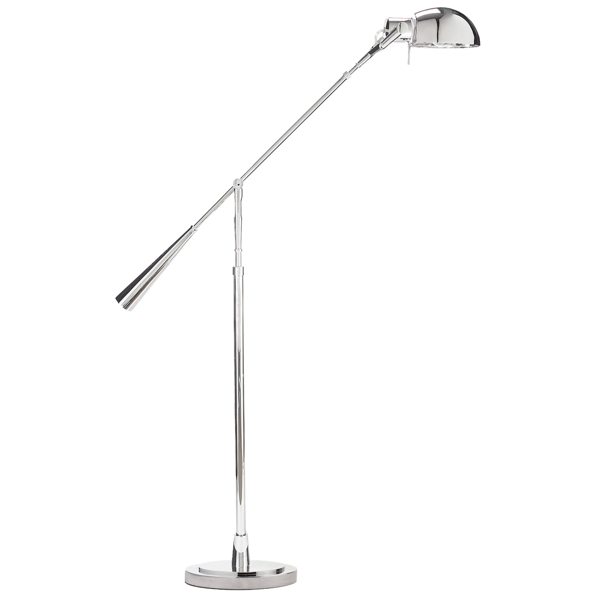 Ralph Lauren Equilibrium Floor Lamp in Polished Nickel W11.25" x H44" - 66"