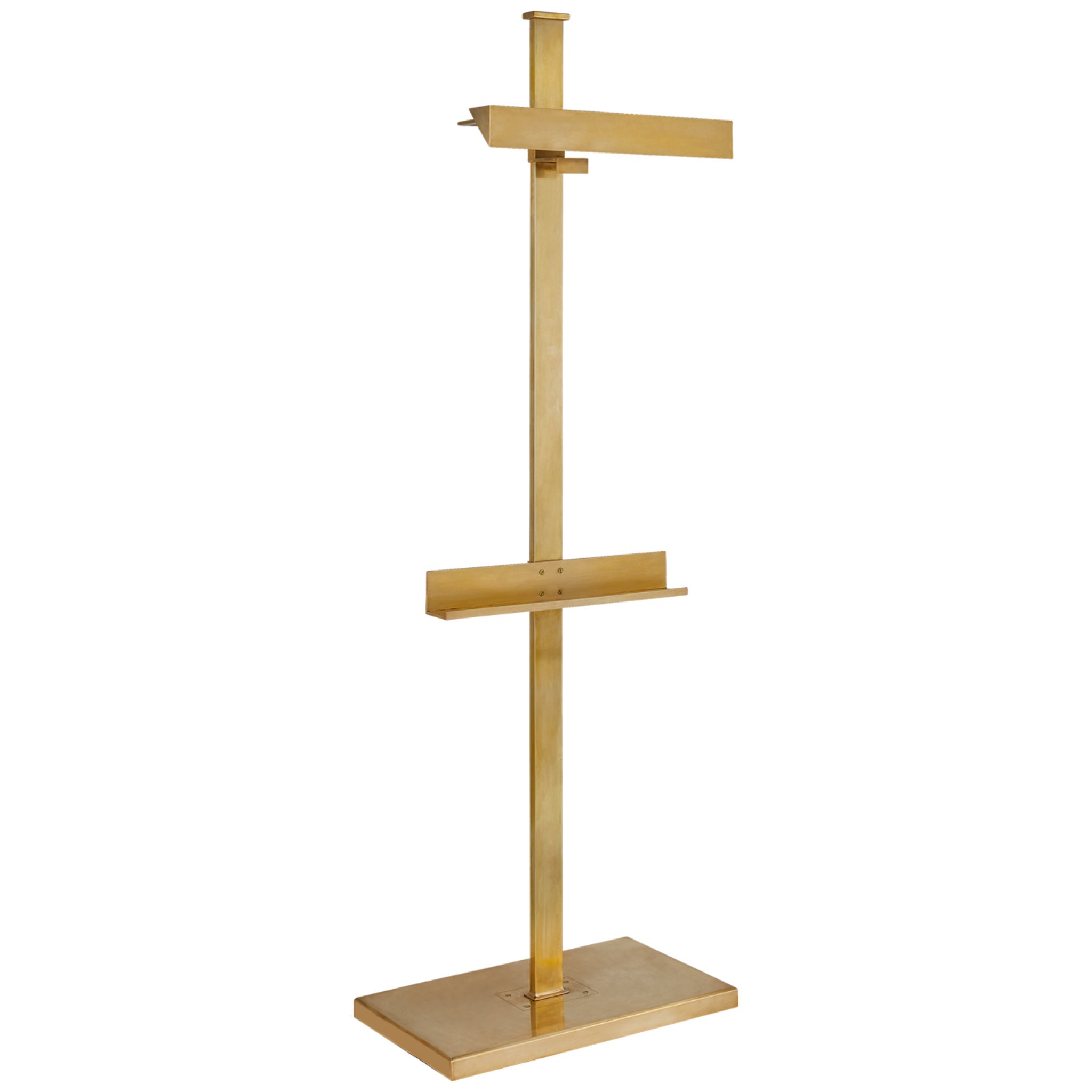 Ralph Lauren Langham Display Floor Lamp in Natural Brass W24" x H72"