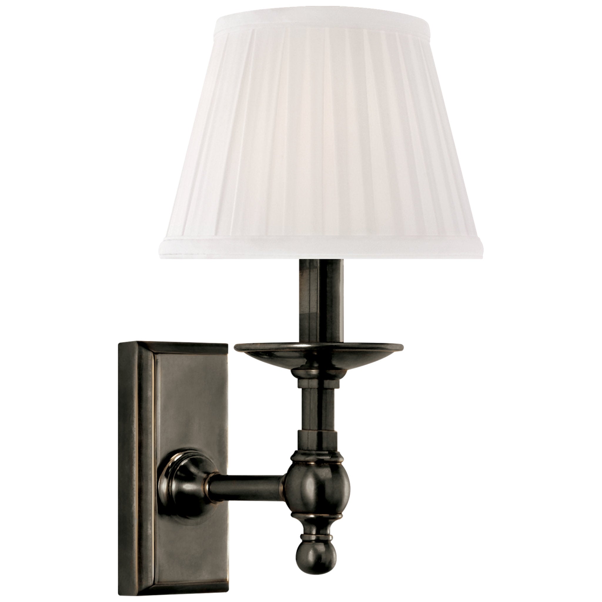 Ralph Lauren Payson Sconce in Bronze with Silk Shade Wall Light W6" x H11"
