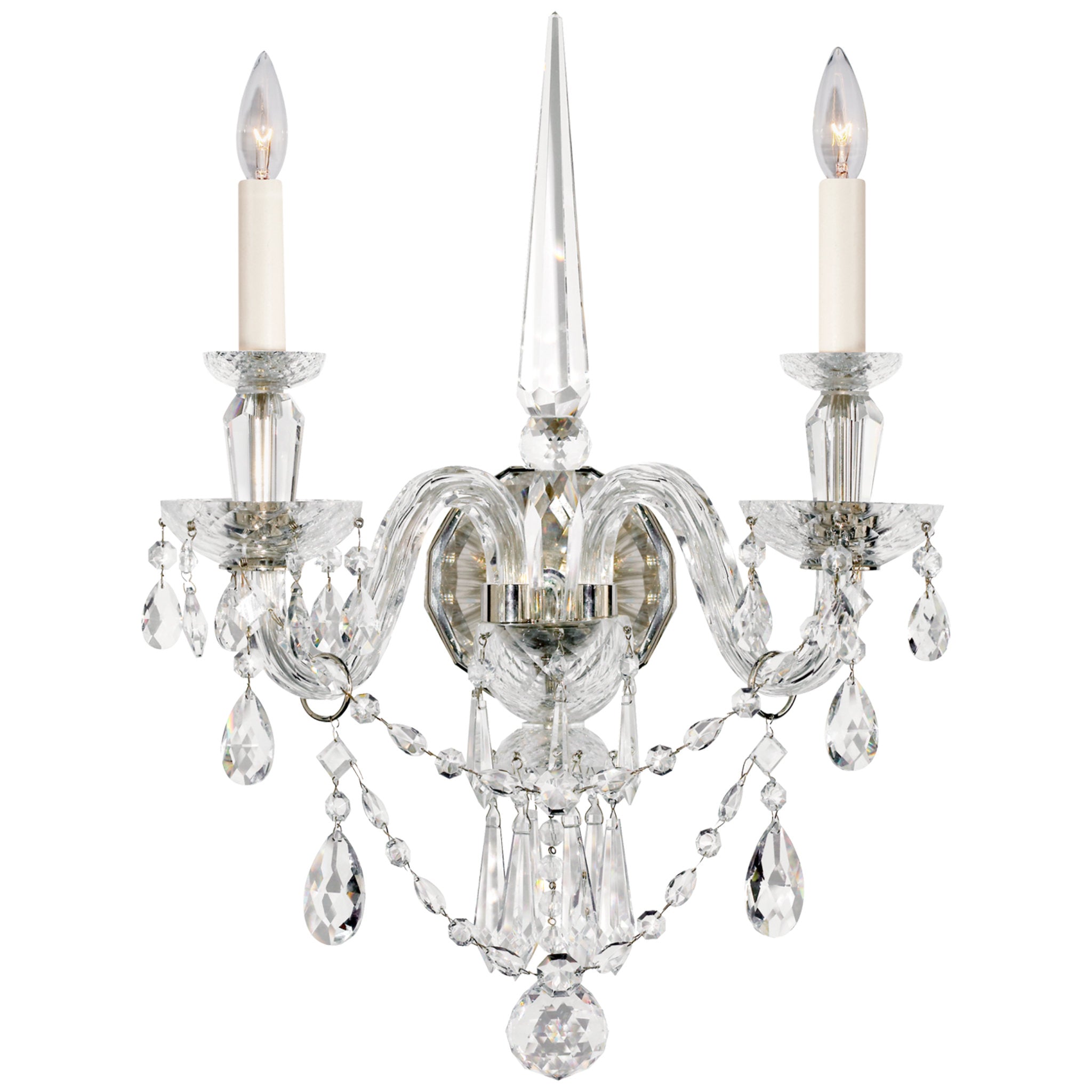 Ralph Lauren Daniela Medium Double Sconce in Crystal Wall Light W18.5" x H23.5"
