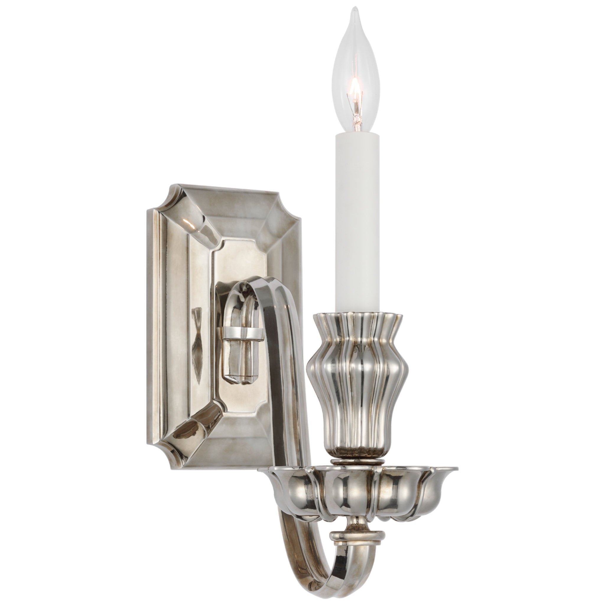 Ralph Lauren Falaise Single Sconce in Butler's Silver Wall Light W5.25" x H11.75"