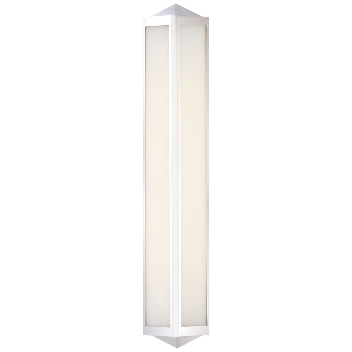 Ralph Lauren Geneva Medium Sconce in Polished Nickel with White Glass W5" x H26" x E4"