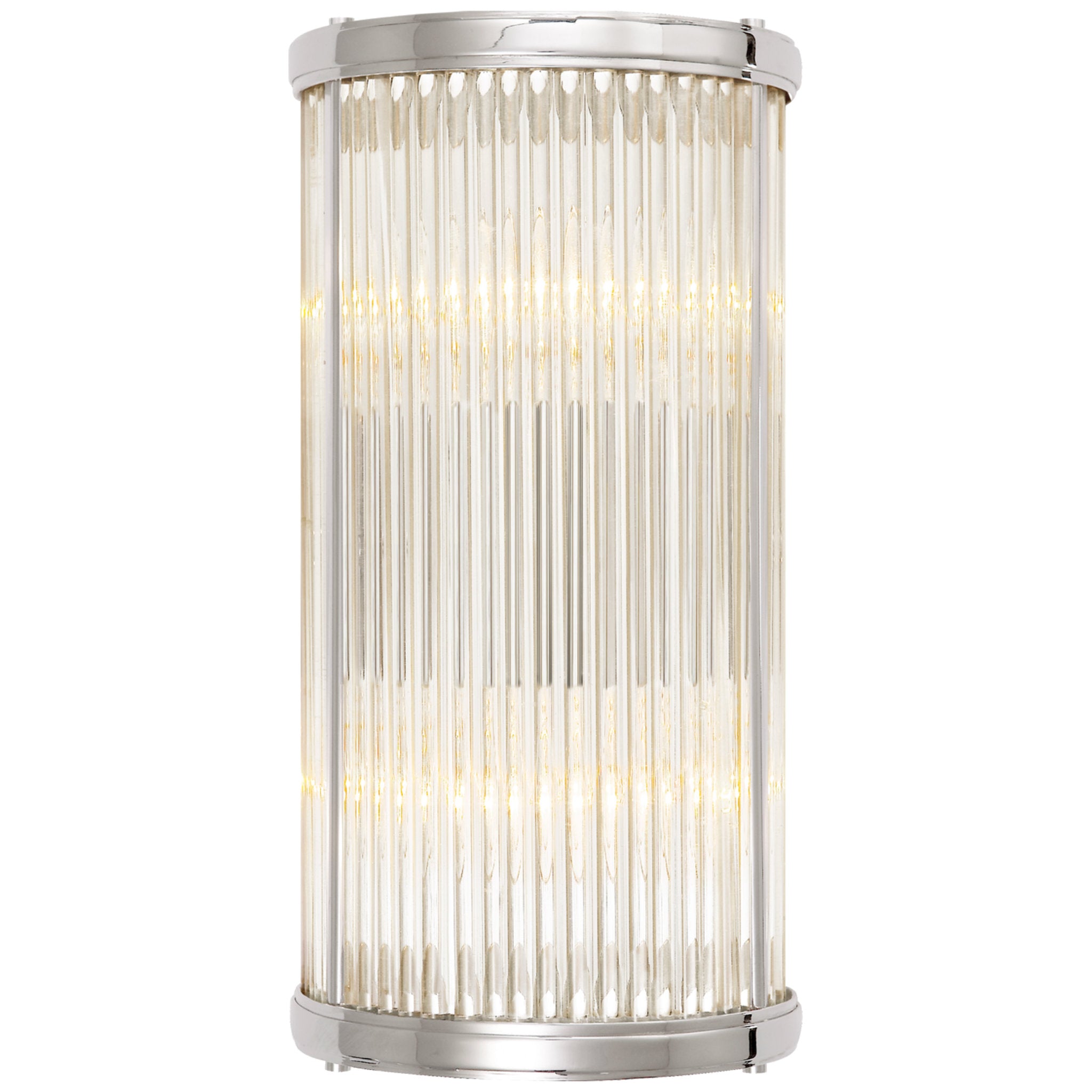Ralph Lauren Allen Small Linear Sconce in Polished Nickel and Glass Rods Wall Light W6" x H12"