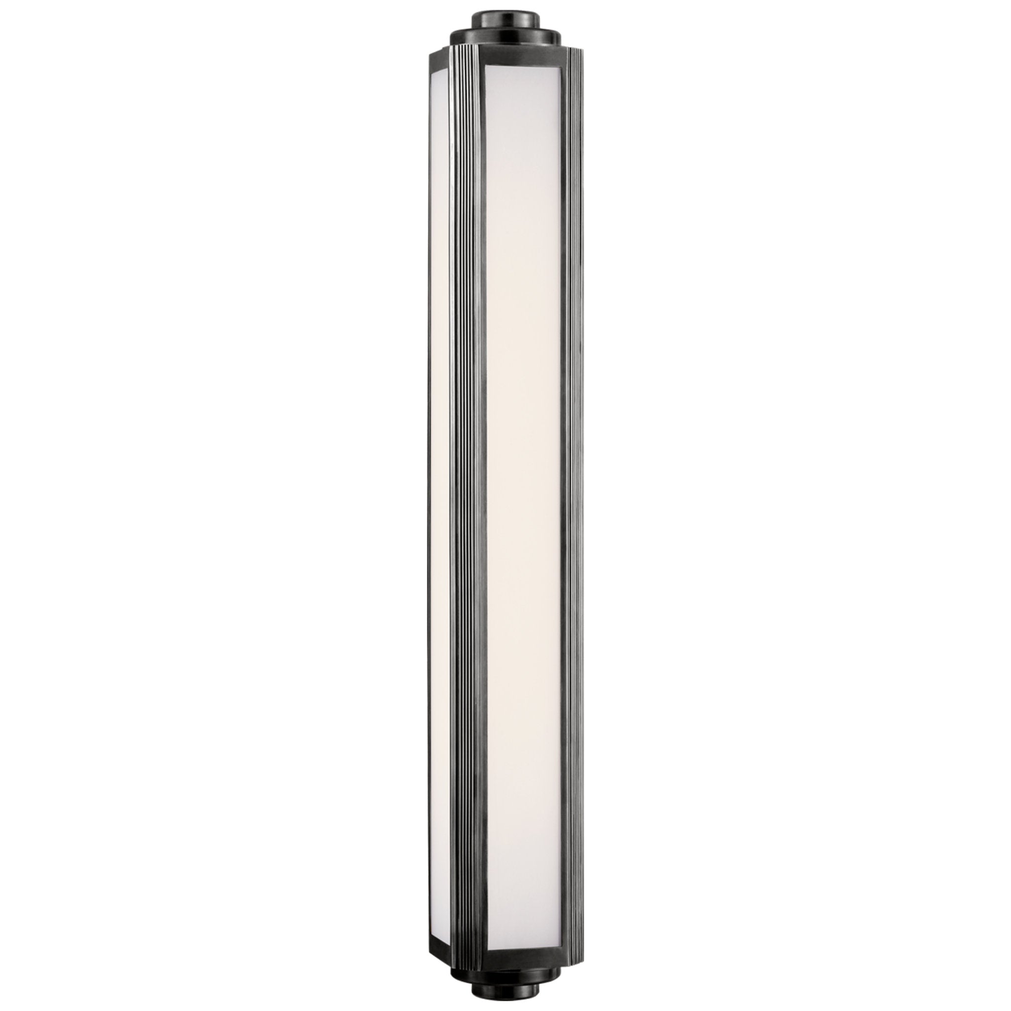 Ralph Lauren Keating Large Sconce in Bronze with White Glass Wall Light W5" x H35.75"