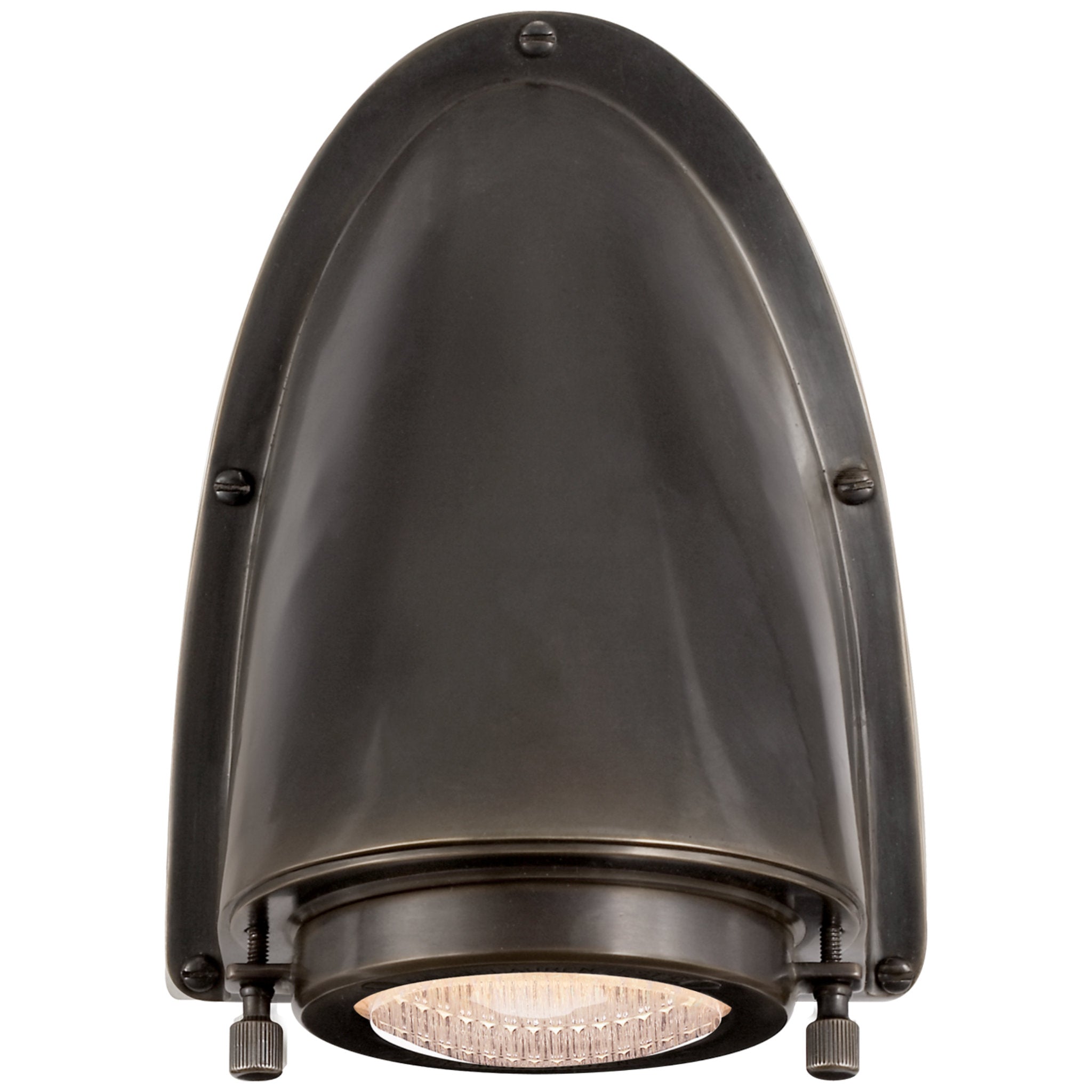 Ralph Lauren Grant Small Sconce in Bronze with Industrial Prismatic Glass Outdoor Lighting W5.25" x H7.5"