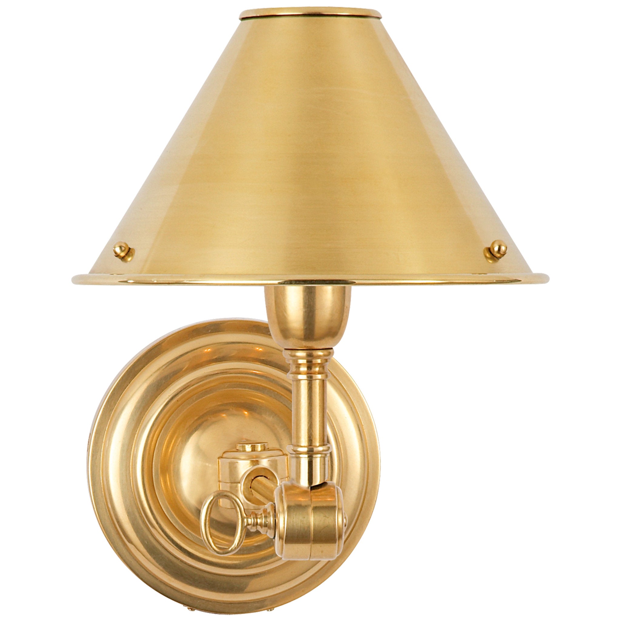 Ralph Lauren Anette Single Sconce in Natural Brass Wall Light W6.75" x H10"
