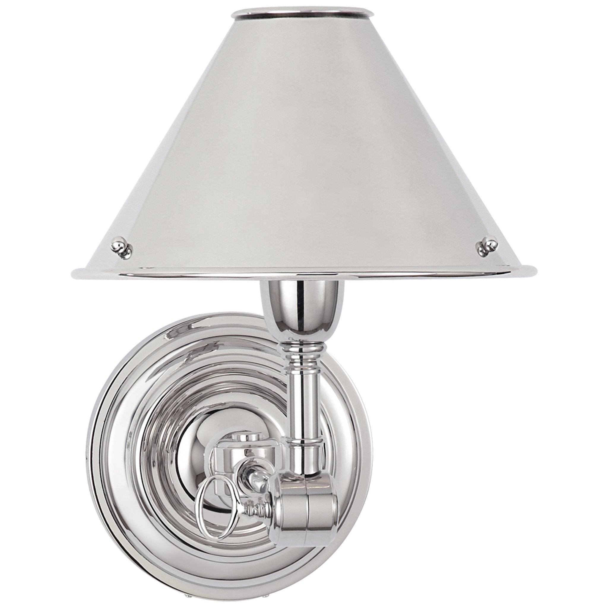 Ralph Lauren Anette Single Sconce in Polished Nickel Wall Light W6.75" x H10"