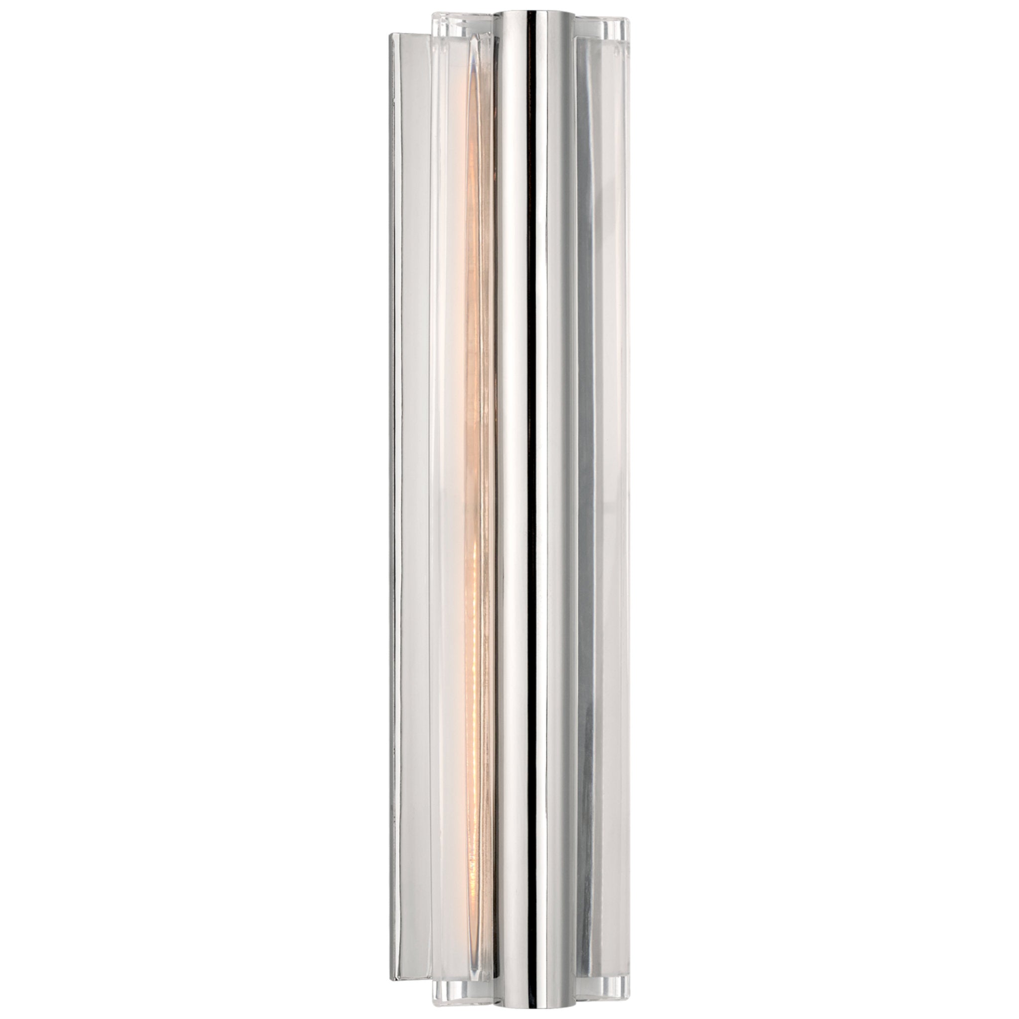 Ralph Lauren Daley Medium Linear Sconce in Polished Nickel with Crystal Wall Light W4.25" x H18"