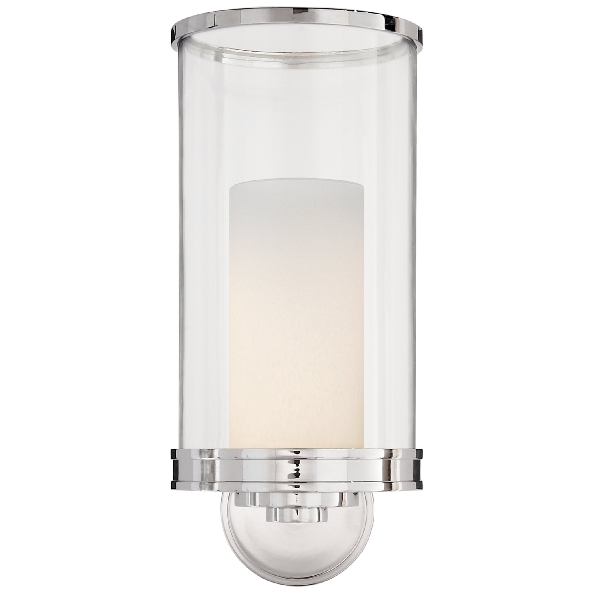 Ralph Lauren Modern Hurricane Sconce in Polished Nickel Wall Light W6" x H13"