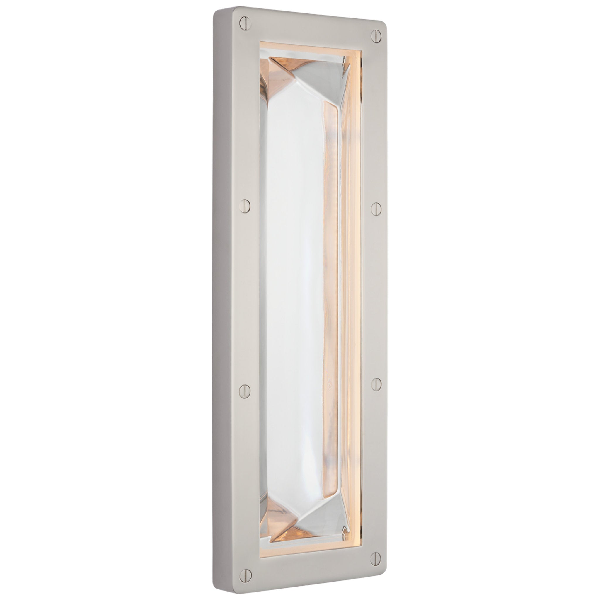 Ralph Lauren Rolland 16" Sconce in Polished Nickel and Clear Glass Wall Light W5.75" x H16.75"