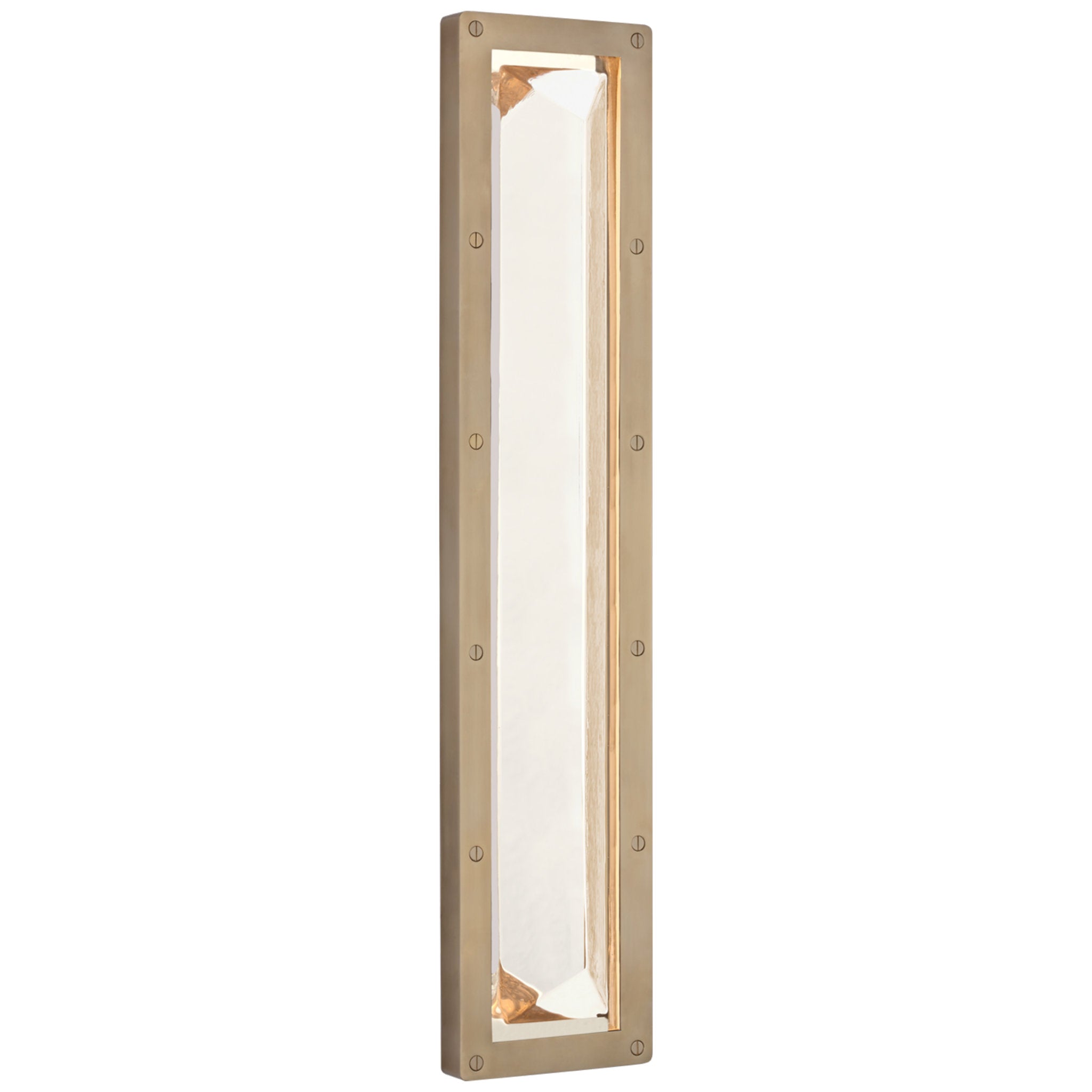 Ralph Lauren Rolland 27" Sconce in Natural Brass and Crystal Wall Light W5.75" x H27.25"