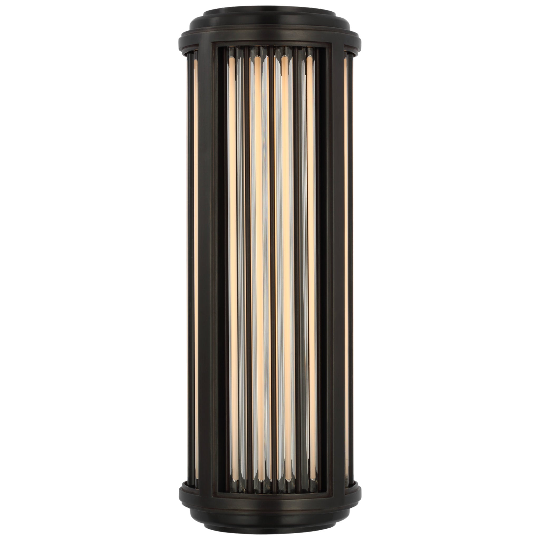Ralph Lauren Perren Small Wall Sconce in Bronze and Glass Rods Wall Light W5.25" x H14.75"