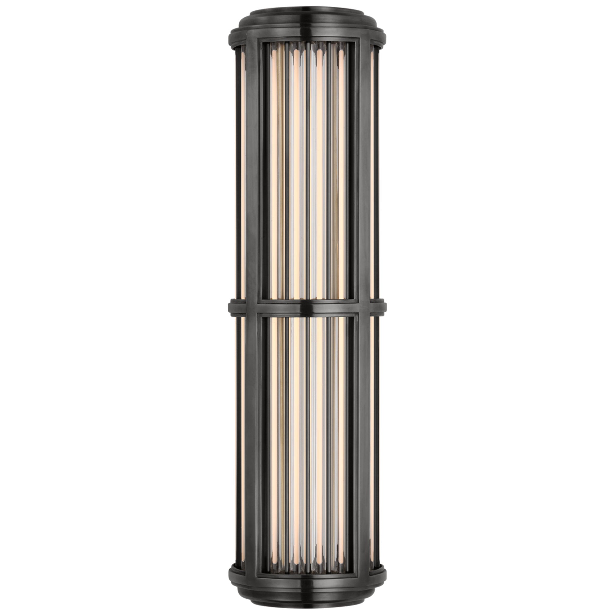 Ralph Lauren Perren Medium Wall Sconce in Bronze and Glass Rods Wall Light W5.25" x H19.75"
