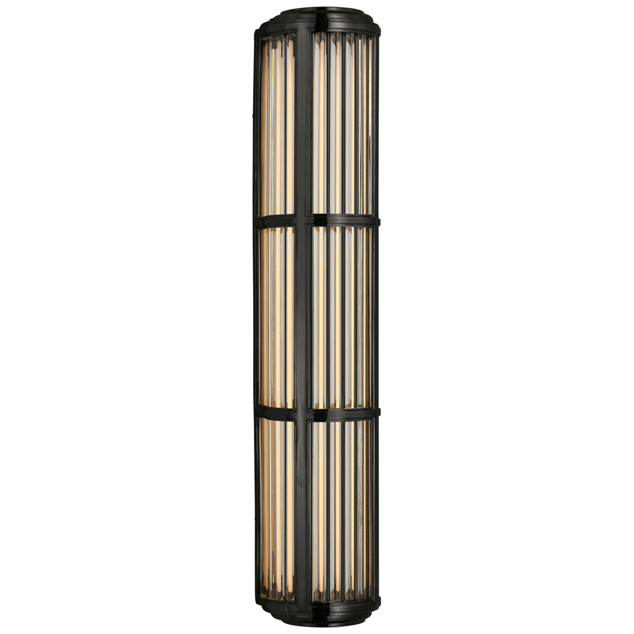 Ralph Lauren Perren Large Wall Sconce in Bronze and Glass Rods Wall Light W5.25" x H27.75"