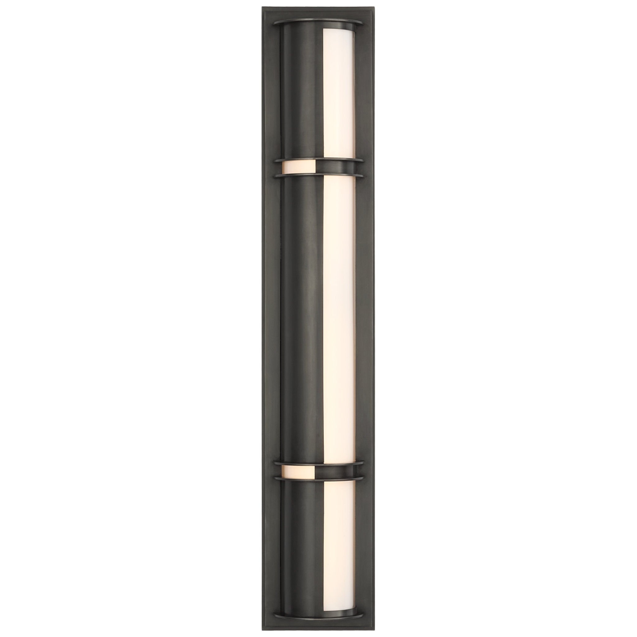 Ralph Lauren Strever 26" Shielded Bath Light in Bronze with White Glass Wall Light W4.5" x H26"