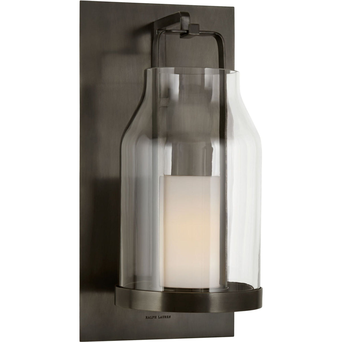 Ralph Lauren Ollie Small Wall Lantern in Bronze with Clear Glass W8" x H16.5" x E8.75"