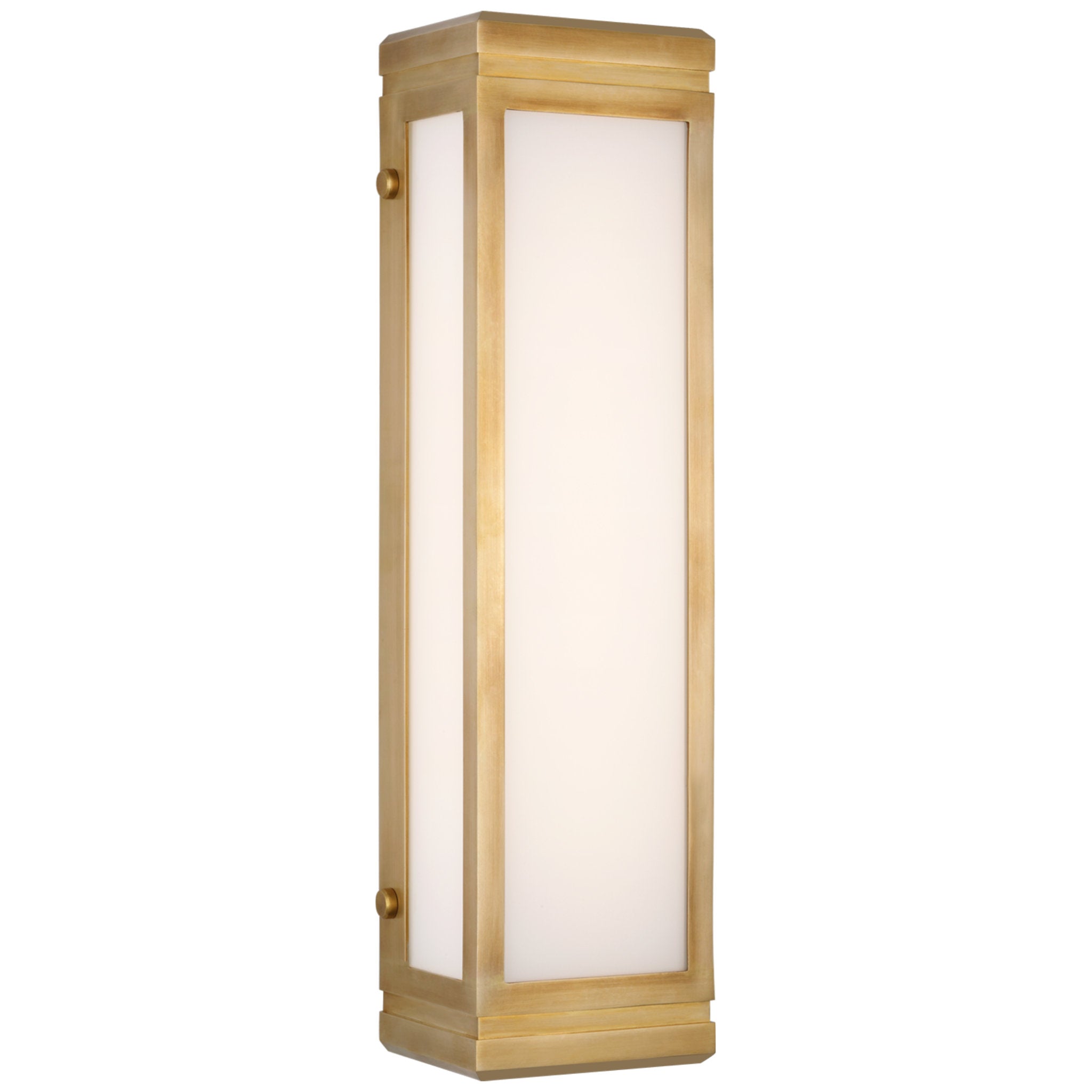 Ralph Lauren Hayles 17" Bath Light in Natural Brass with White Glass Wall Light W5" x H17"