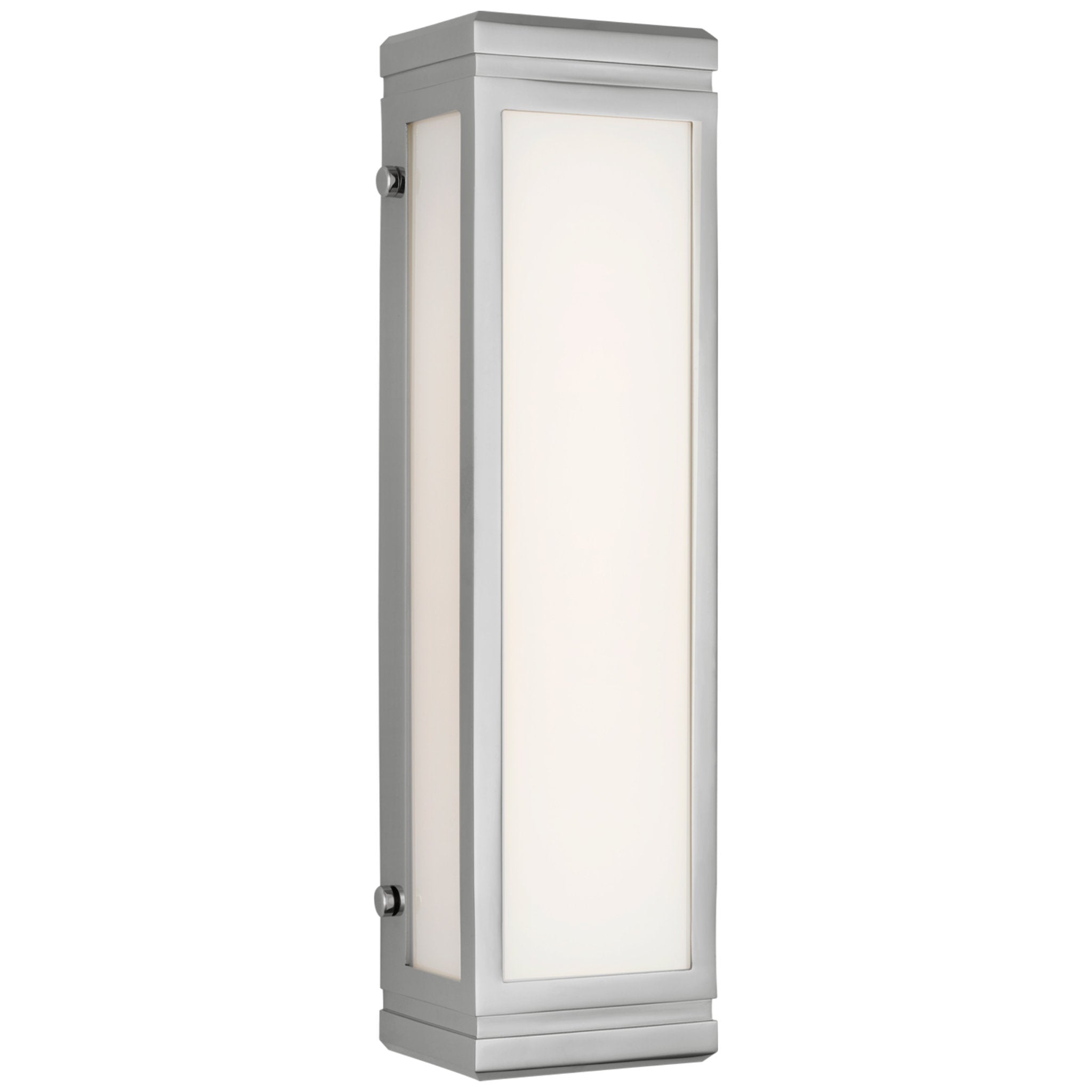 Ralph Lauren Hayles 17" Bath Light in Polished Nickel with White Glass Wall Light W5" x H17"