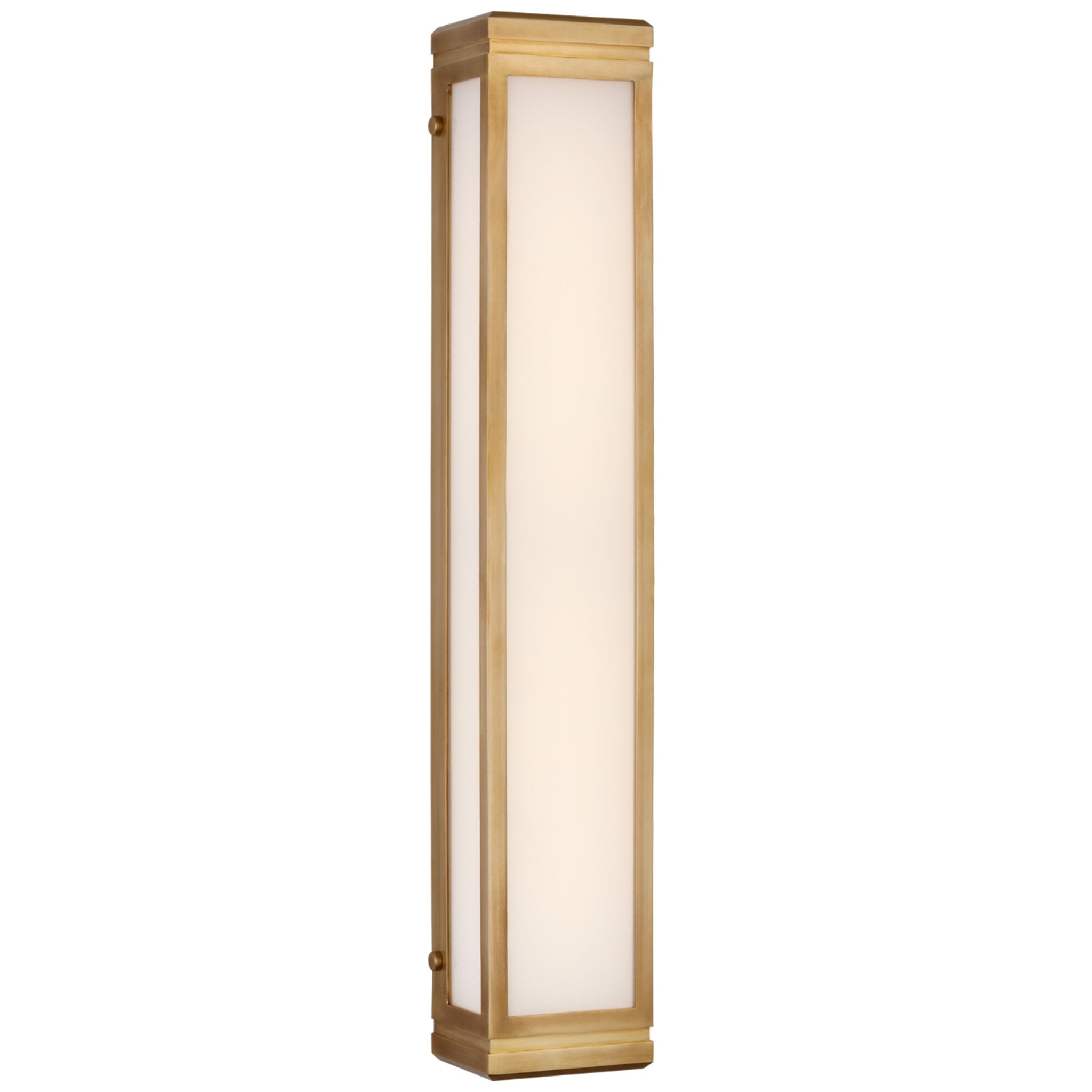 Ralph Lauren Hayles 26" Bath Light in Natural Brass with White Glass Wall Light W5" x H26"