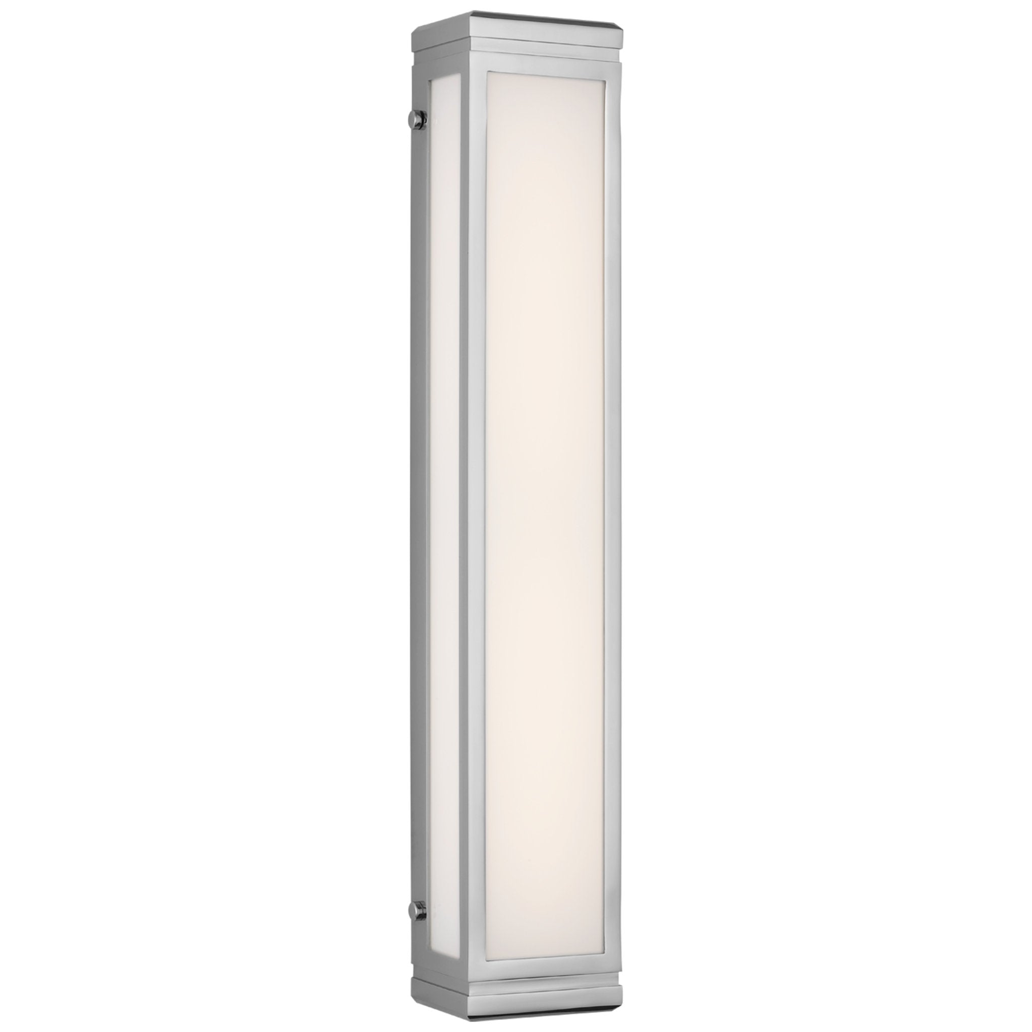 Ralph Lauren Hayles 26" Bath Light in Polished Nickel with White Glass Wall Light W5" x H26"