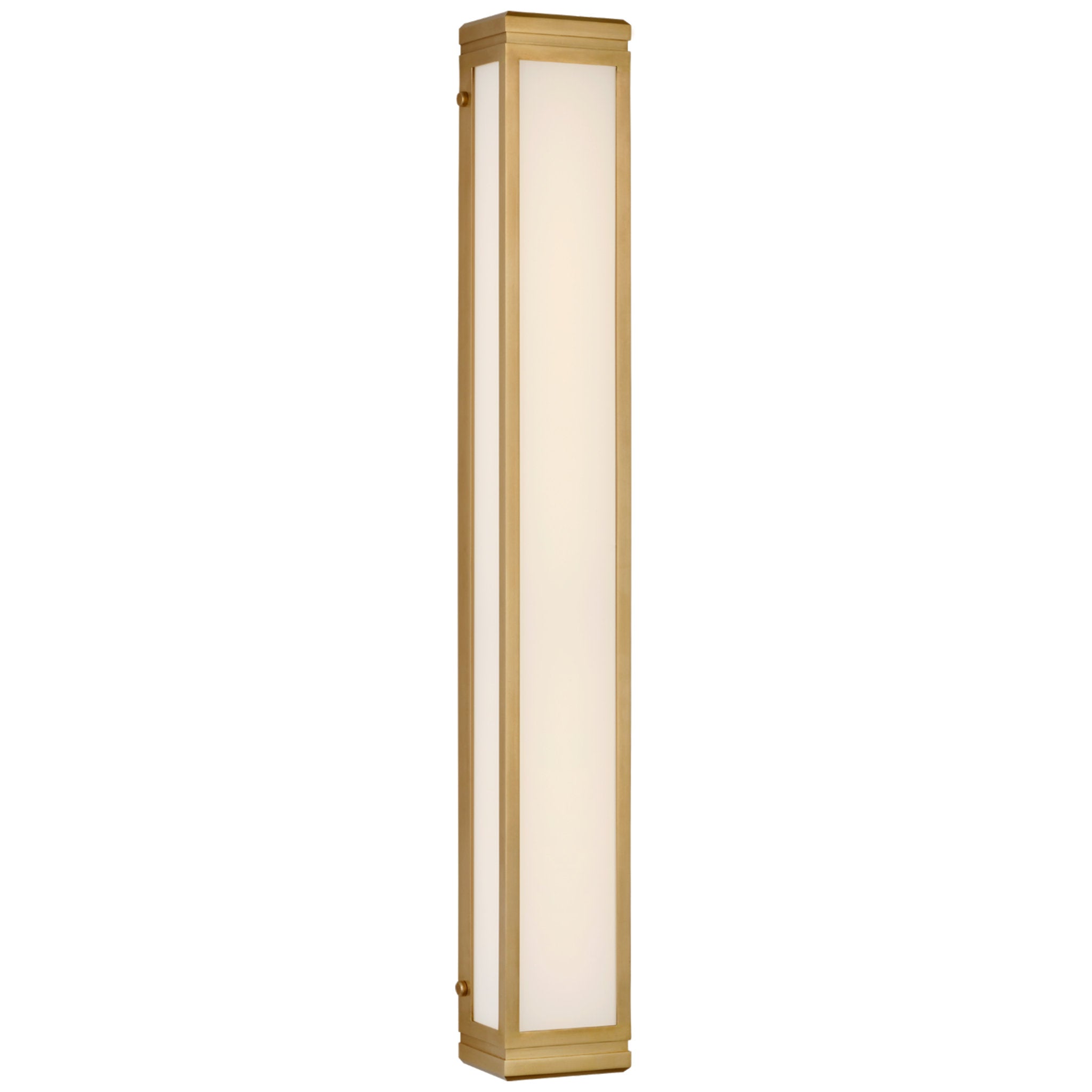 Ralph Lauren Hayles 34" Bath Light in Natural Brass with White Glass Wall Light W5" x H34"