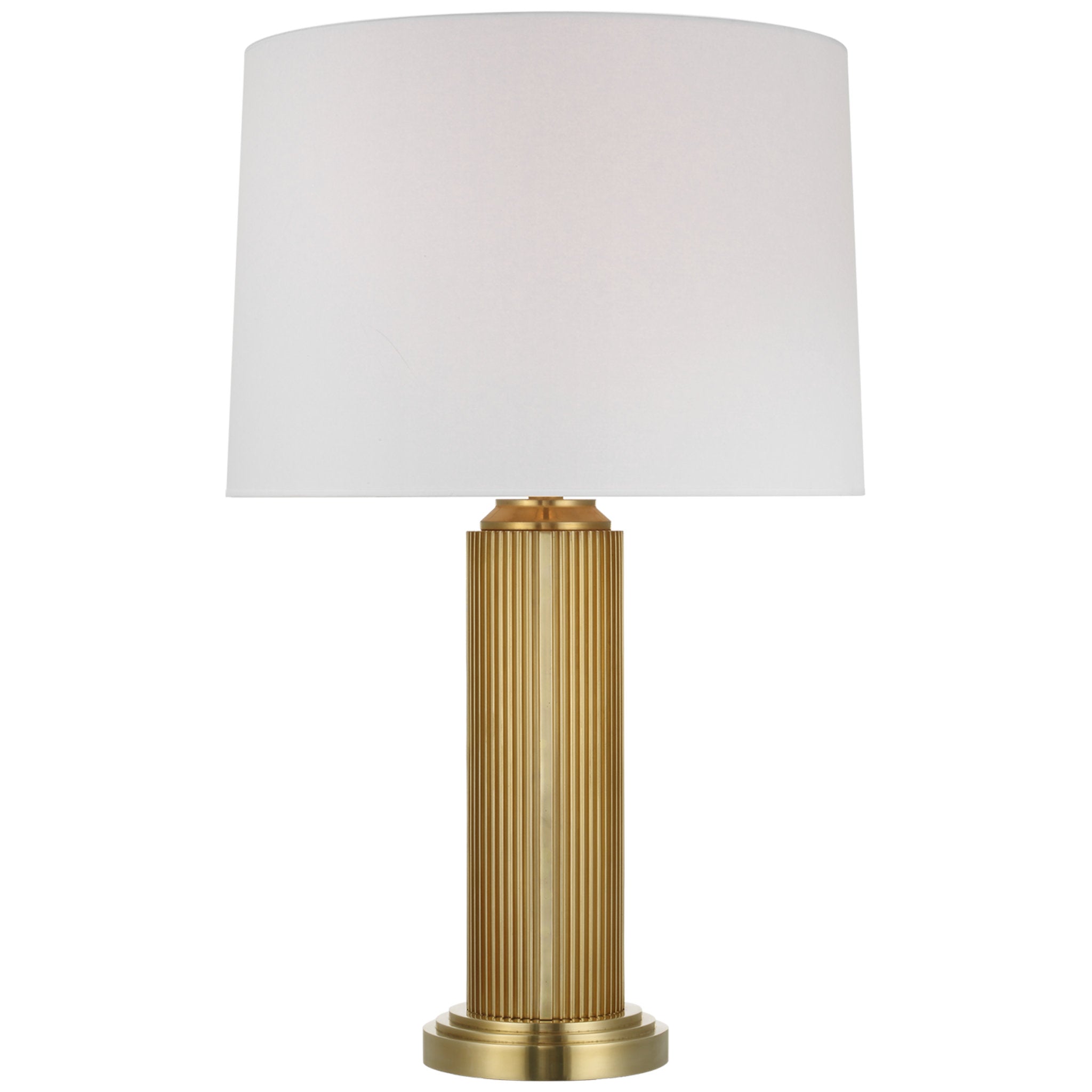 Ralph Lauren Langton 29" Table Lamp in Natural Brass with White Paper Shade W18" x H28.5"