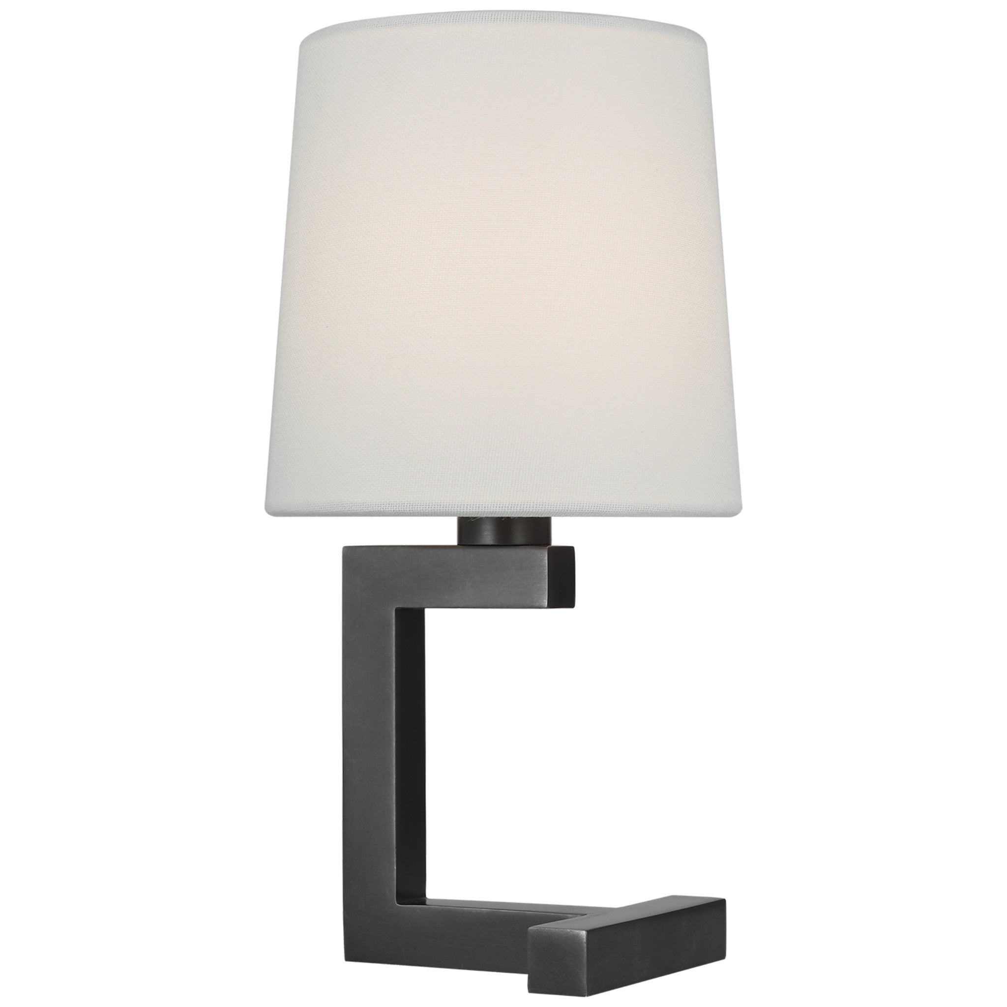 Ralph Lauren Hedger 12" Accent Lamp in Bronze with Linen Shade Table Lamp W5.5" x H10.75"