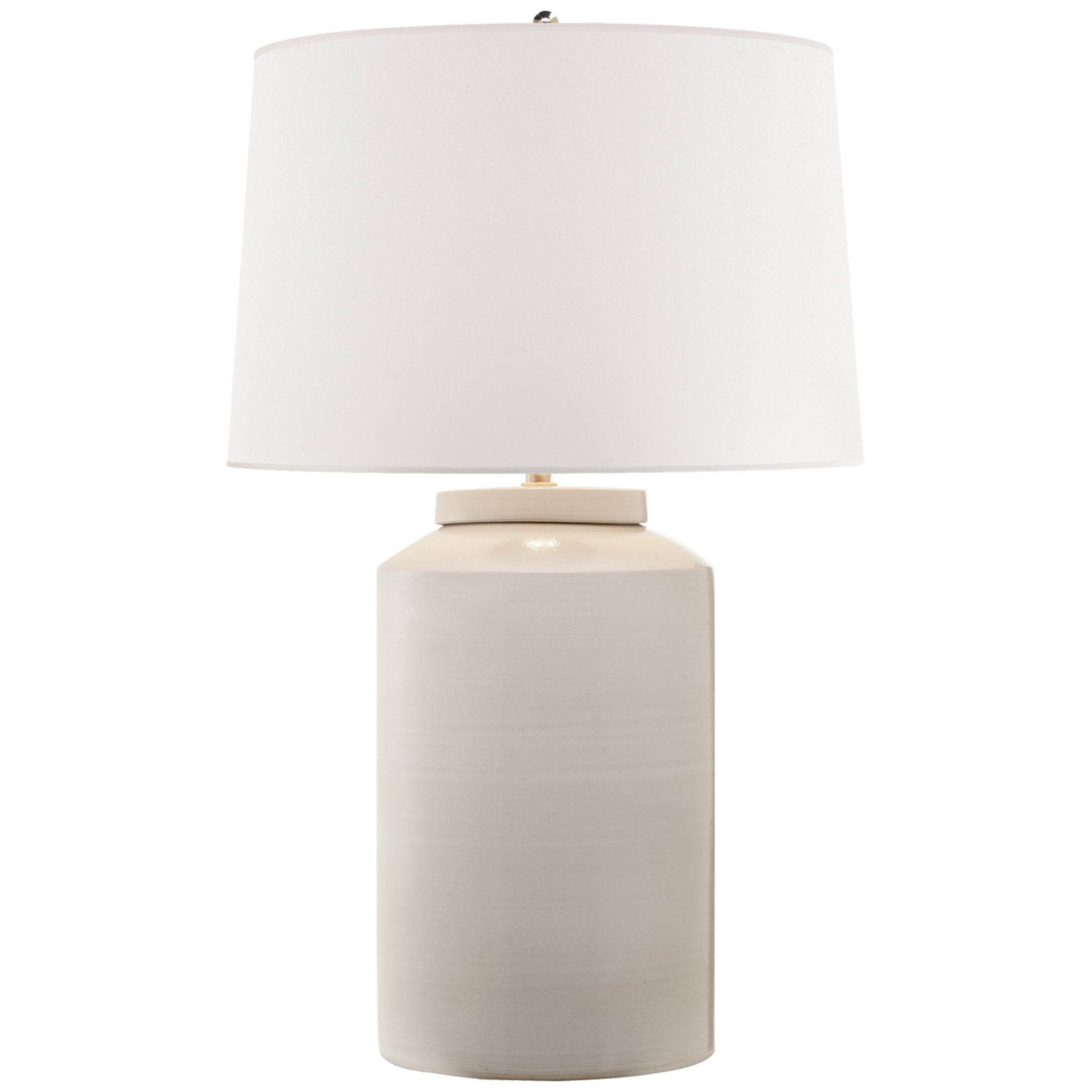 Ralph Lauren Carter Large Table Lamp in White Porcelain with White Paper Shade W22" x H36.5"